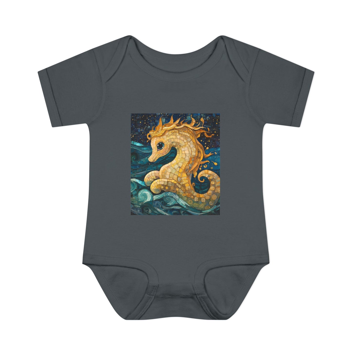 Baby Seahorse Baby Bodysuit, Cute Infant Clothing, Ocean Theme Baby Gift, Nursery Decor, Baby Shower Gift, Sea Creature Outfit