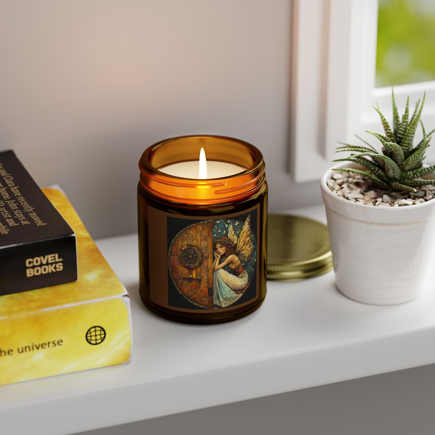 Fairy Door Scented Candle | Enchanted Home Decor, Relaxation Gift, Aromatherapy Candle, Magical Room Accent, Cozy Ambience