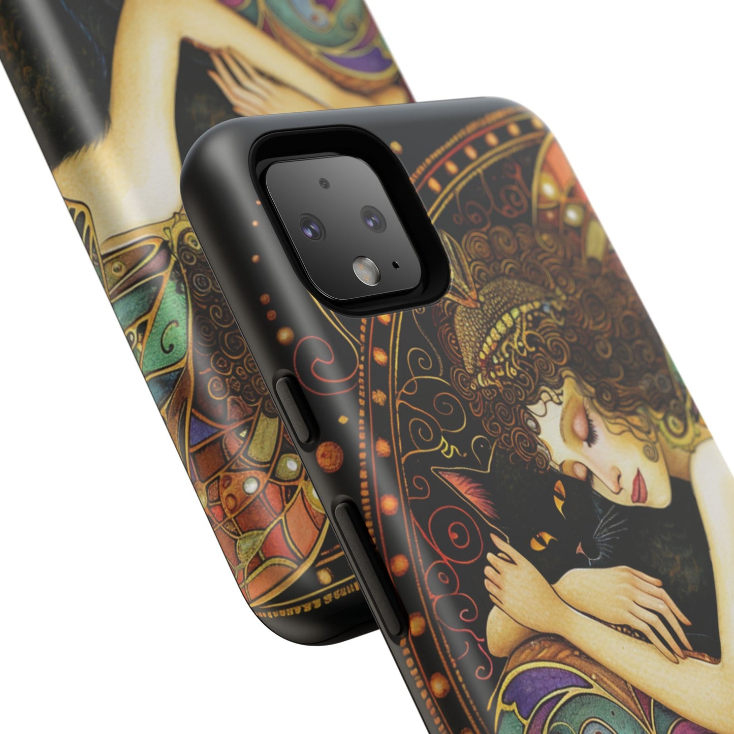 Artistic Phone Case for Cat Lovers, Tough Cases with Enchanting Design, Unique Gift for Birthdays, Holidays, and Celebrations