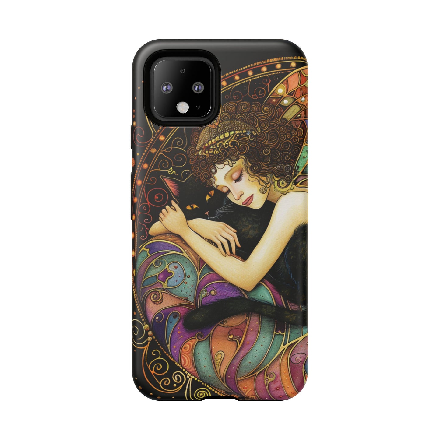 Artistic Phone Case for Cat Lovers, Tough Cases with Enchanting Design, Unique Gift for Birthdays, Holidays, and Celebrations