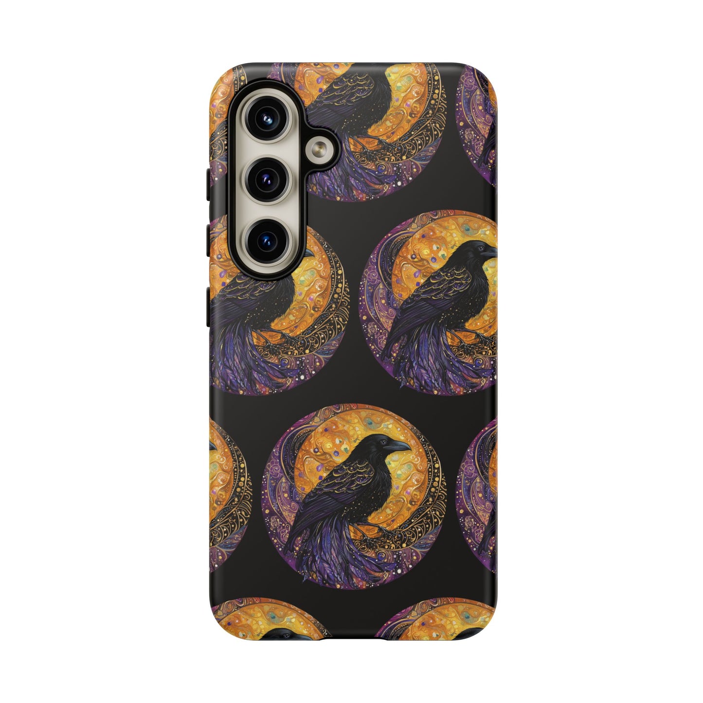Raven Celestial Phone Case, Astrological Gift, Bird Lover Accessory, Tough Phone Cover, Gothic Aesthetic, Halloween Tech Decor