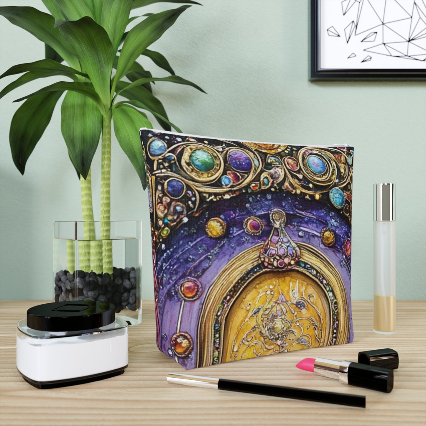 Fairy Door Cosmetic Bag with Enchanted Door Design, Makeup Organizer, Travel Pouch, Gift for Her, Magical Cosmetics Bag