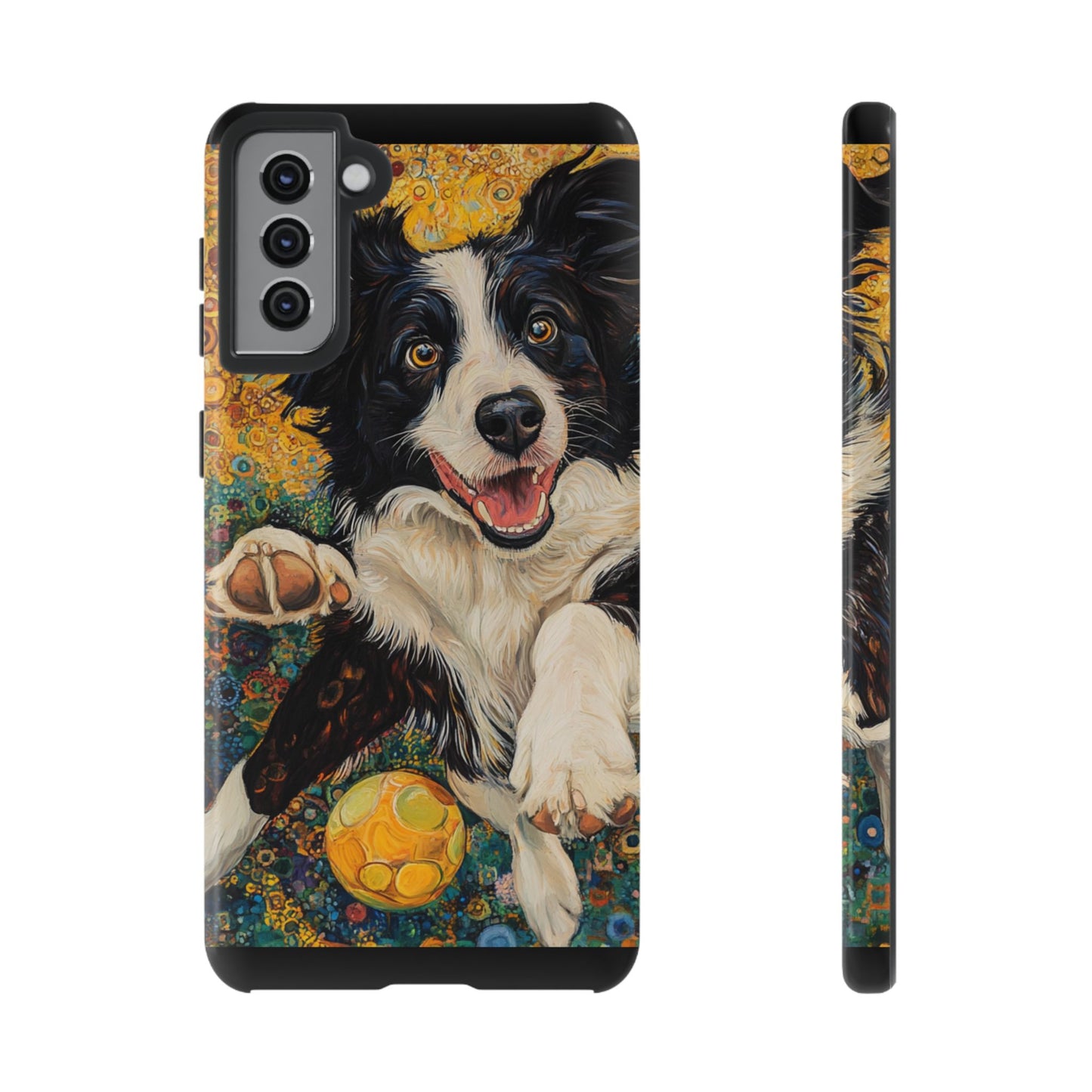 Border Collie Phone Case, Tough Cases, Pet Gifts, Customized Dog Accessories, Dog Mom Gift, Colorful Animal Artwork