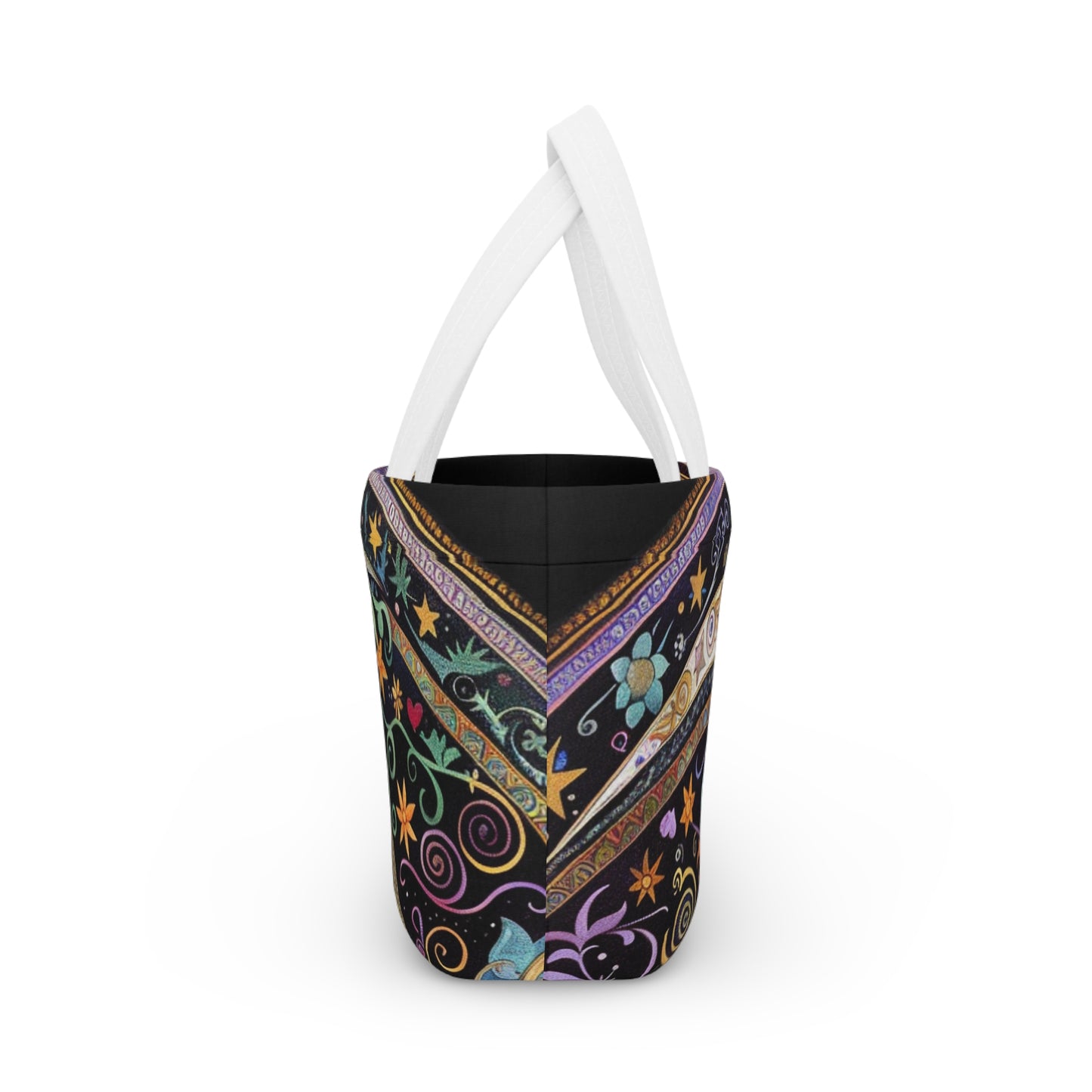 Colorful Celestial Patterns Lunch Bag, Insulated Tote, Reusable Food Carrier, Eco-Friendly Lunch Container, Picnic Essential