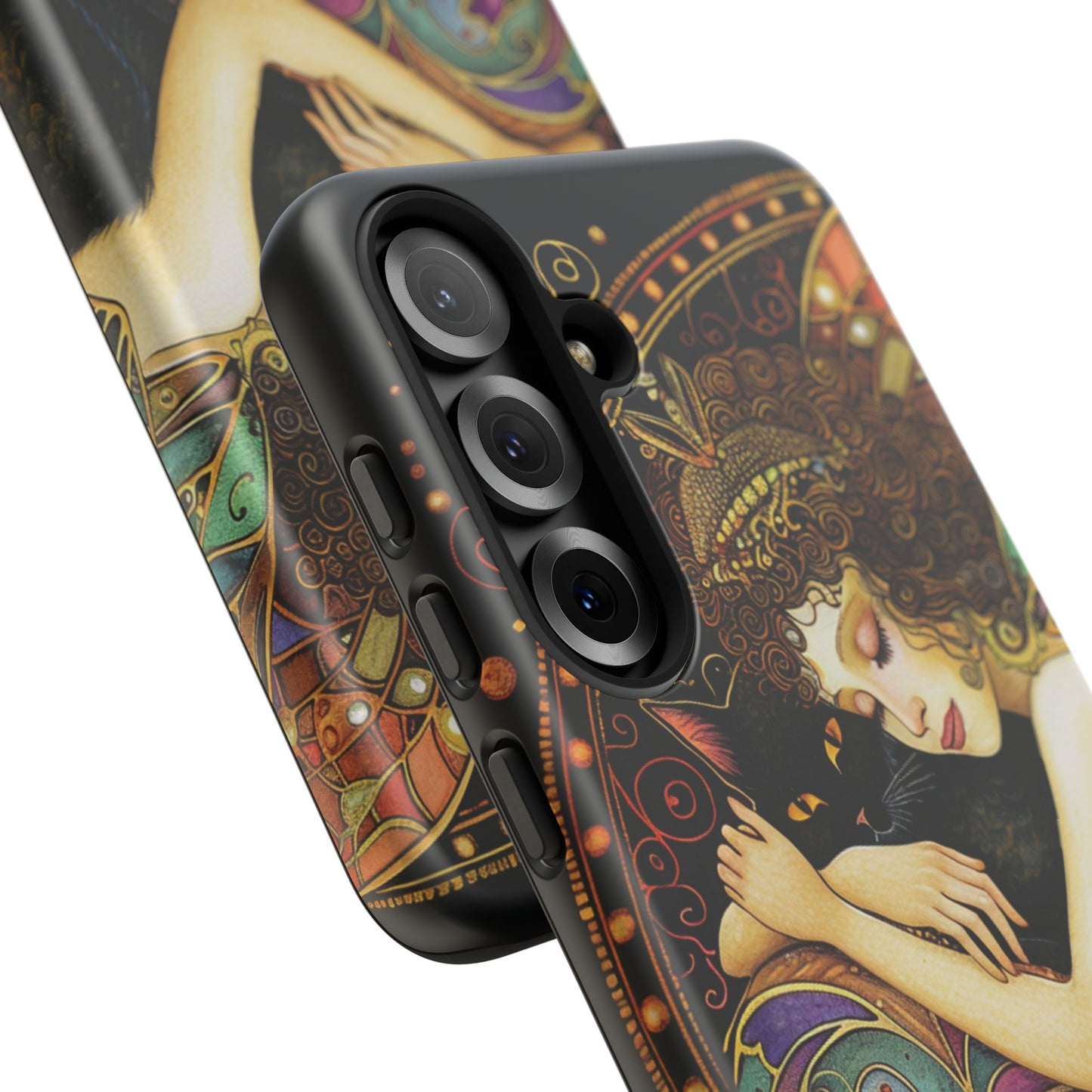 Artistic Phone Case for Cat Lovers, Tough Cases with Enchanting Design, Unique Gift for Birthdays, Holidays, and Celebrations