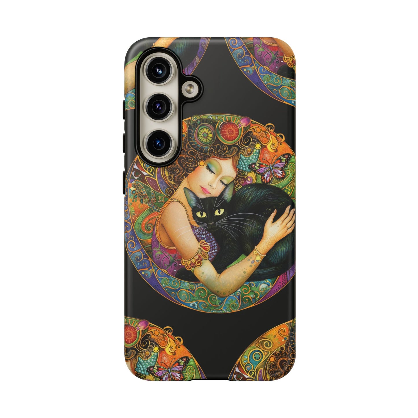 Tough Cases Phone Case, Colorful Protective Cover for Cat Lovers, Trendy Gift for Birthdays, Unique Art Phone Accessories
