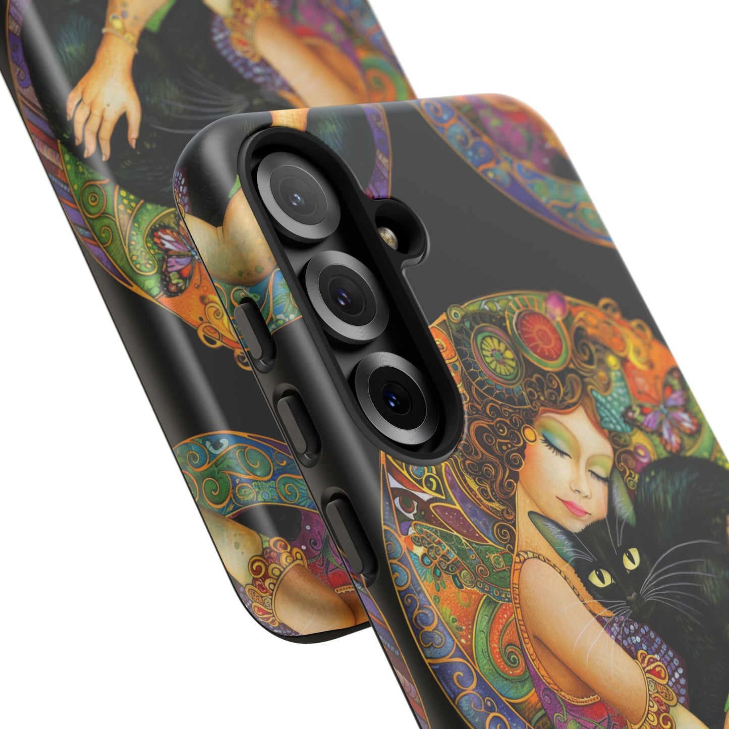 Tough Cases Phone Case, Colorful Protective Cover for Cat Lovers, Trendy Gift for Birthdays, Unique Art Phone Accessories
