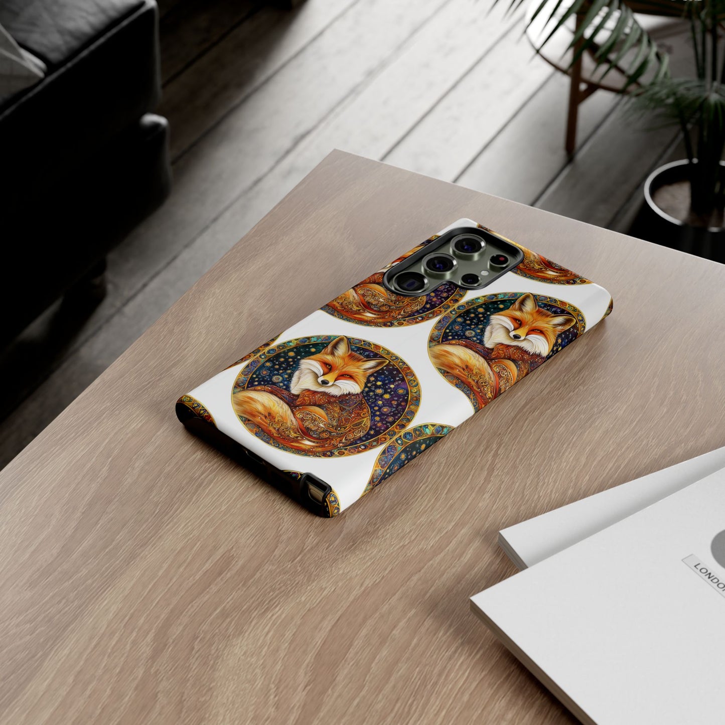 Artistic Fox Phone Case, Tough Phone Cover, Unique Gift for Animal Lovers, Stylish Tech Accessory, Nature-Inspired Decor