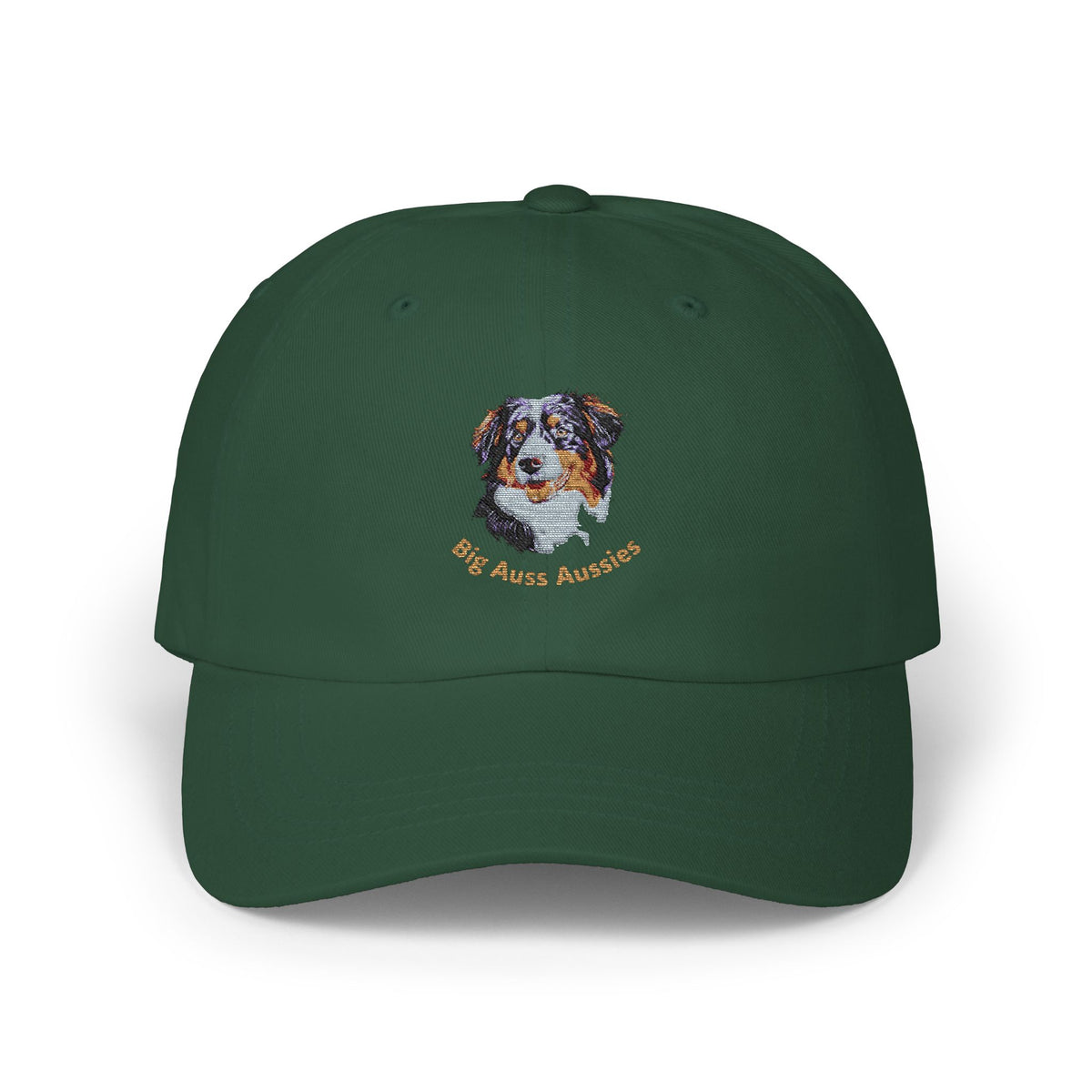 Big Auss Aussies Embroidered Custom Dog Dad Cap with Australian Shepherd Design