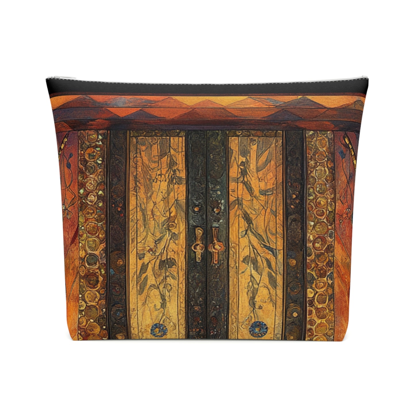 Fairy Door Artistic Cotton Cosmetic Bag - Unique Makeup Pouch, Travel Organizer, Gift for Her, Bohemian Style, Decorative Toiletry Bag