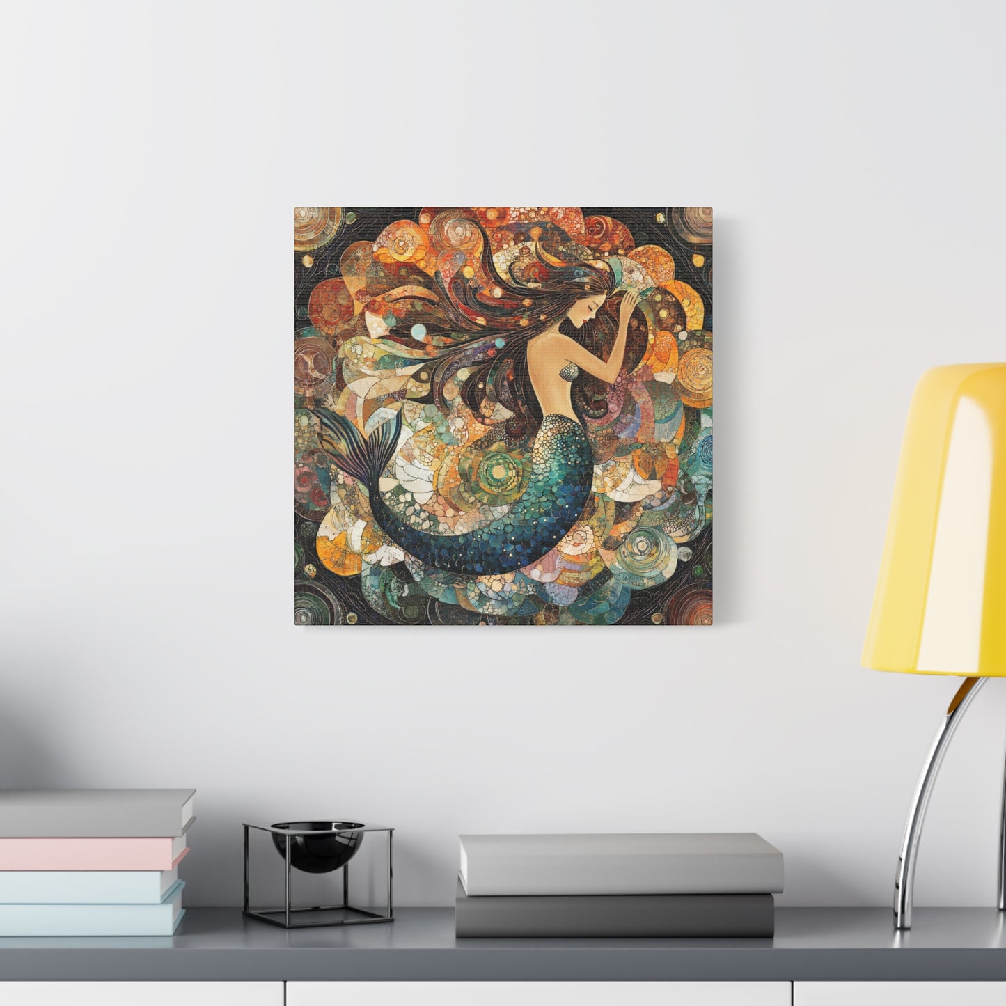 Mermaid Art Print, Canvas Wall Decor, Ocean-Themed Home Decor, Unique Gift for Mermaid Lovers, Nautical Wall Art, Coastal Decor