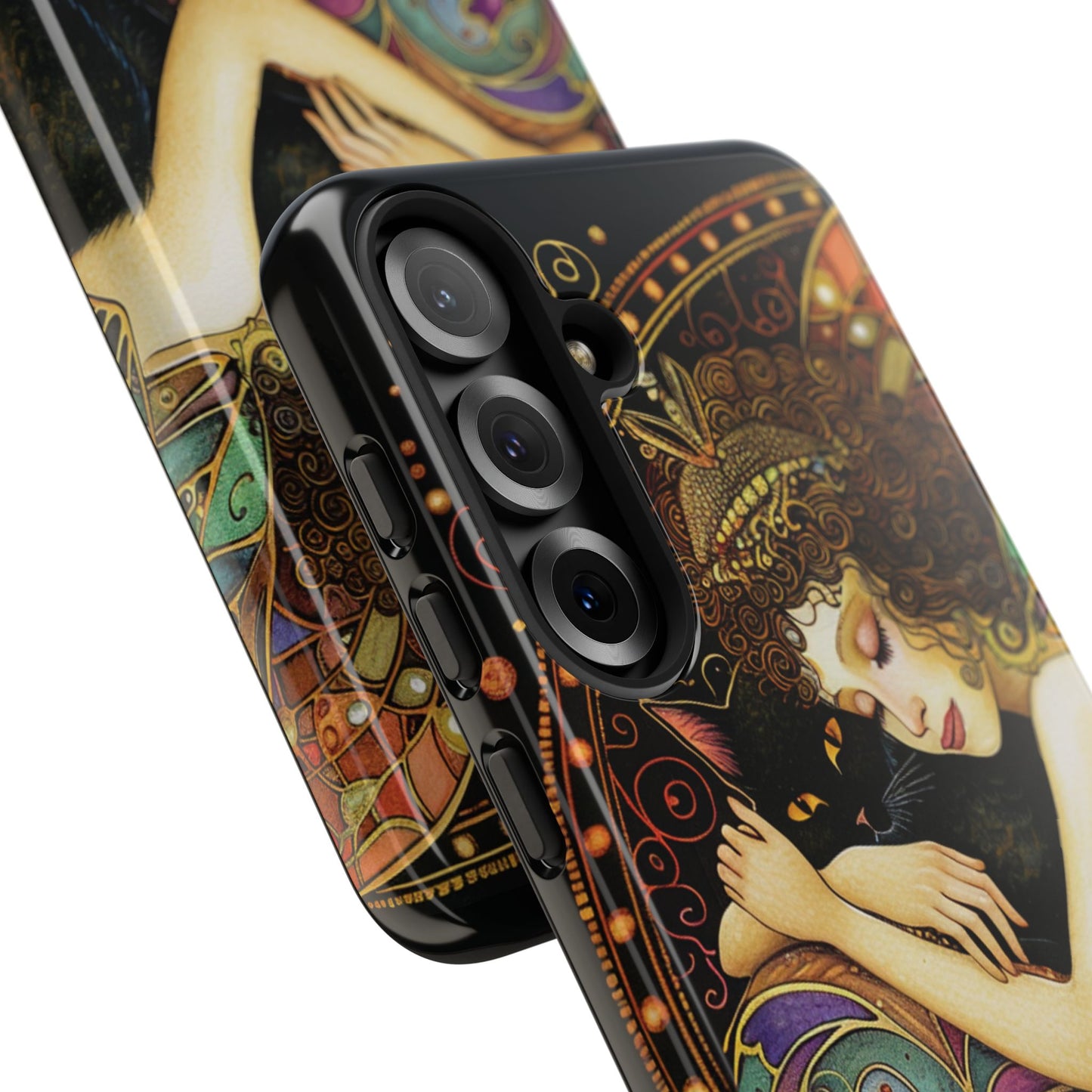 Artistic Phone Case for Cat Lovers, Tough Cases with Enchanting Design, Unique Gift for Birthdays, Holidays, and Celebrations