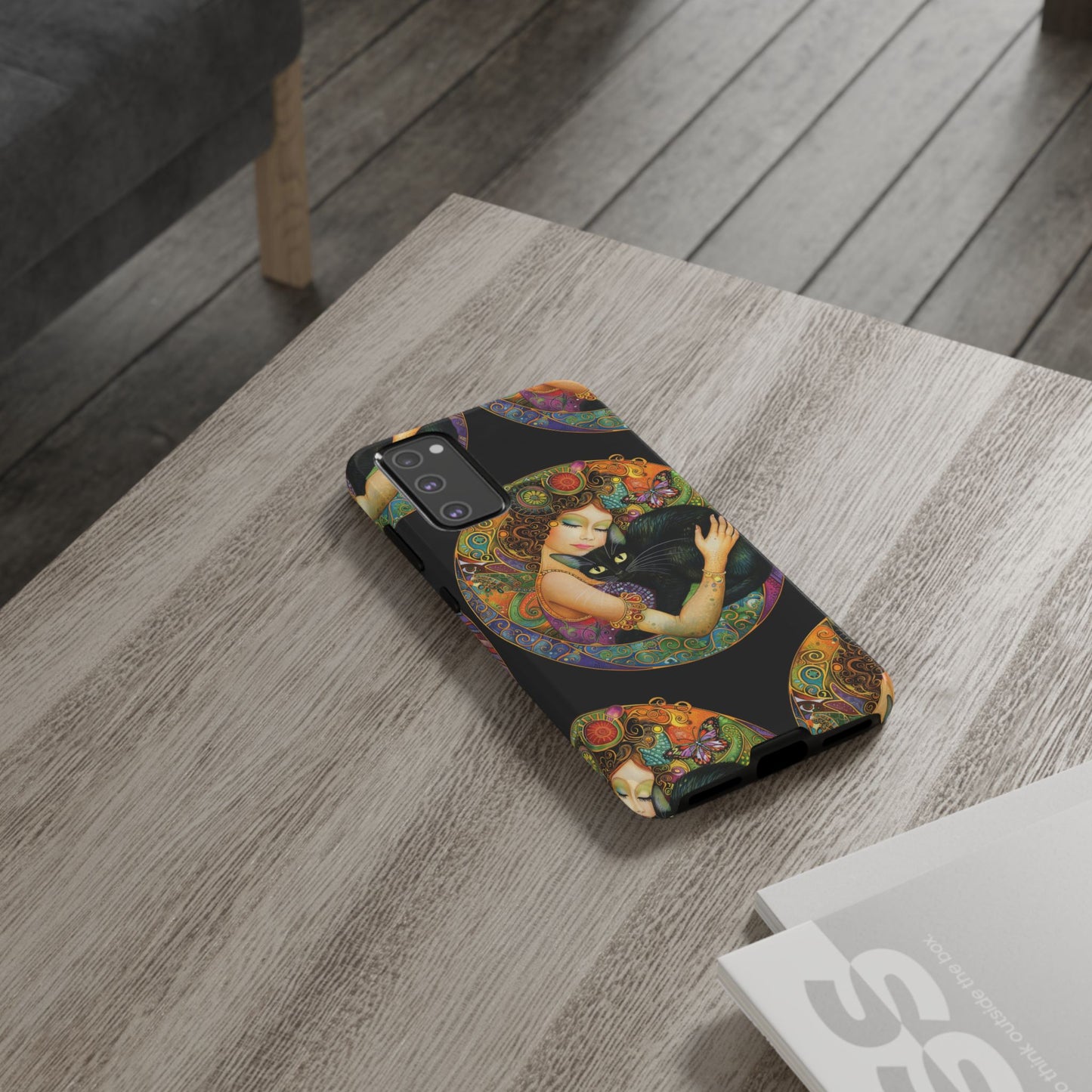 Tough Cases Phone Case, Colorful Protective Cover for Cat Lovers, Trendy Gift for Birthdays, Unique Art Phone Accessories