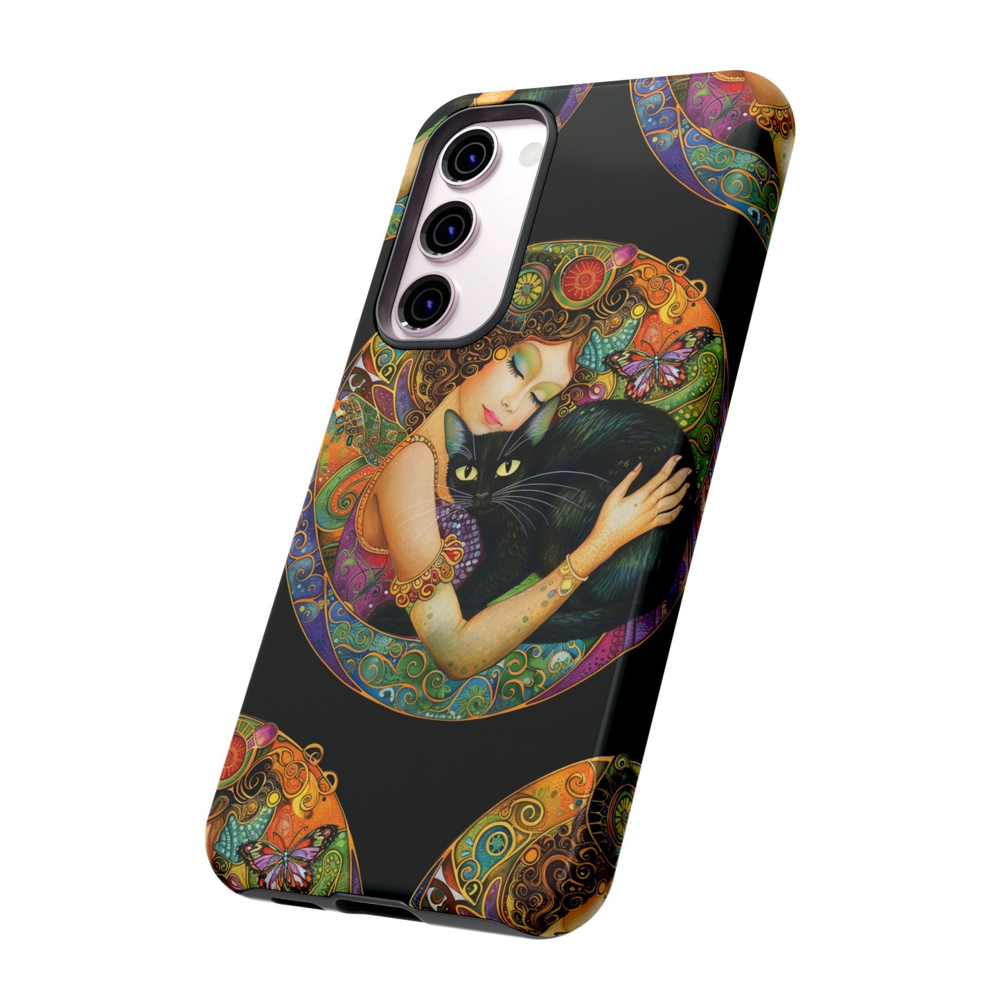 Tough Cases Phone Case, Colorful Protective Cover for Cat Lovers, Trendy Gift for Birthdays, Unique Art Phone Accessories