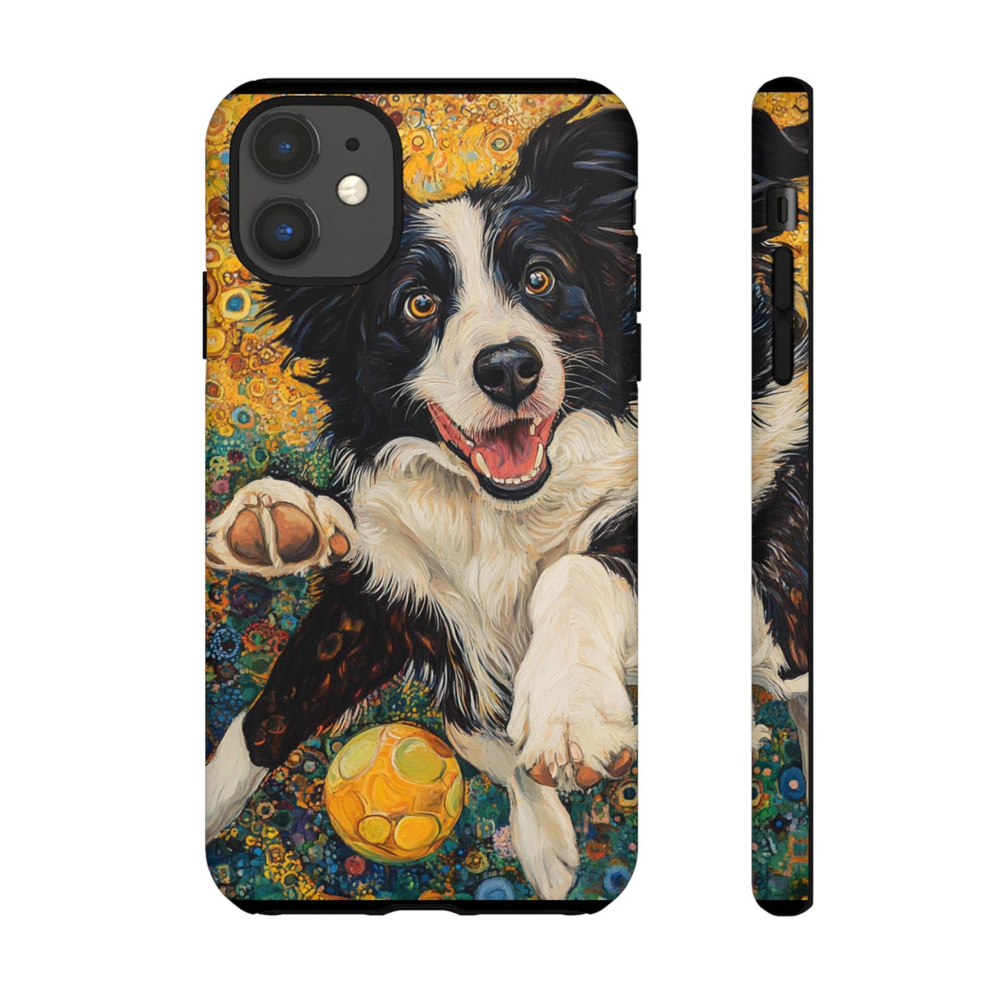 Border Collie Phone Case, Tough Cases, Pet Gifts, Customized Dog Accessories, Dog Mom Gift, Colorful Animal Artwork