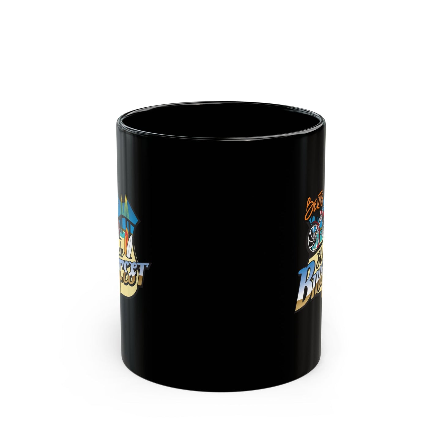 St Pete FL Bike Fest Black Mug with Beach Fiesta Design - Perfect for Coffee Lovers, Gift, Home Decor, Summer Vibes, and Celebrations