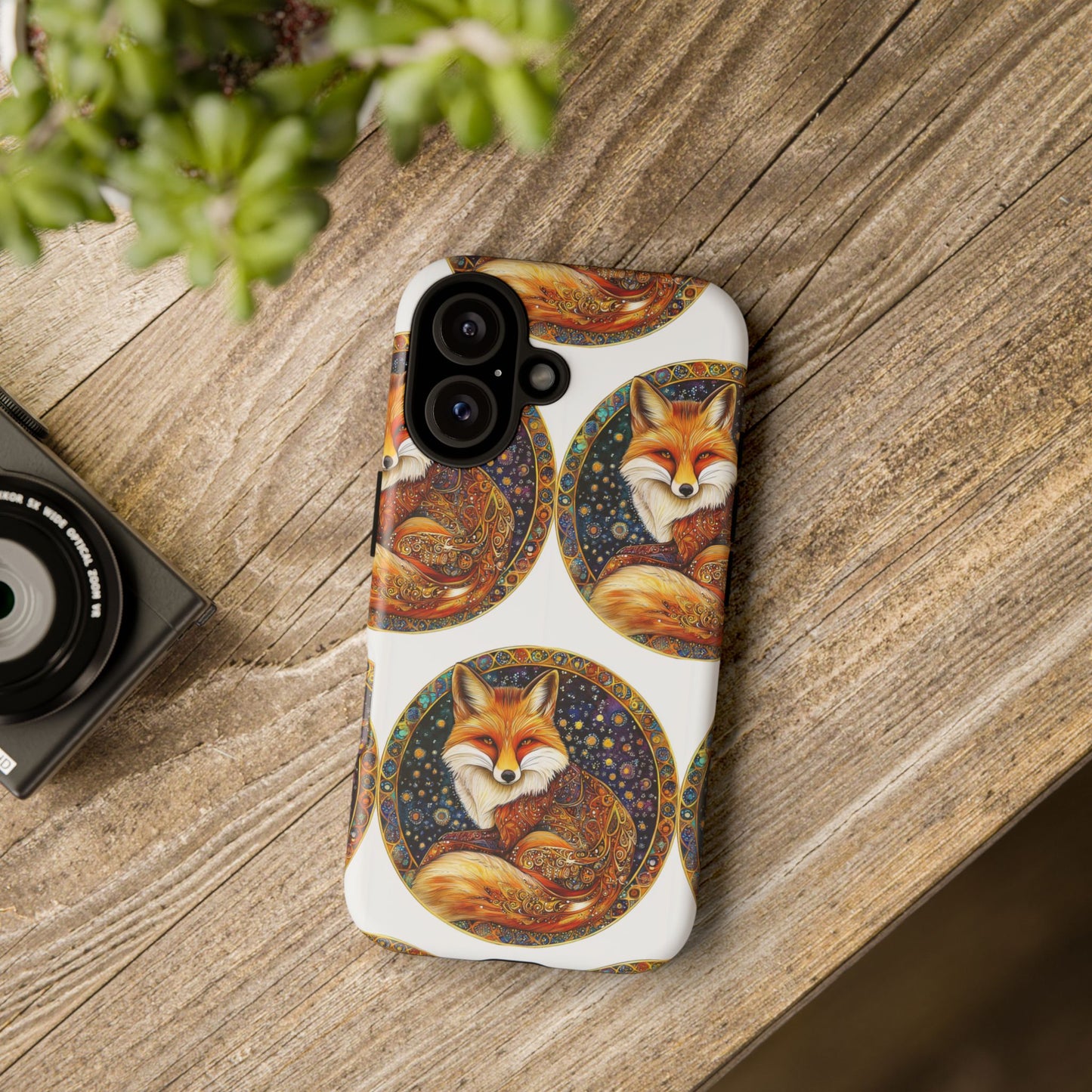 Artistic Fox Phone Case, Tough Phone Cover, Unique Gift for Animal Lovers, Stylish Tech Accessory, Nature-Inspired Decor