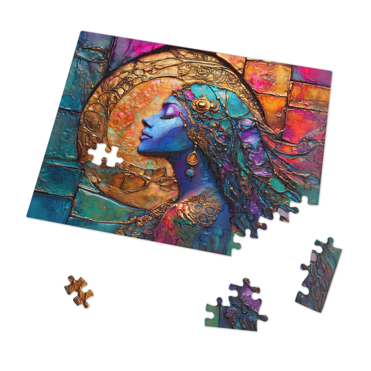 Bohemian Moon Goddess Jigsaw Puzzle