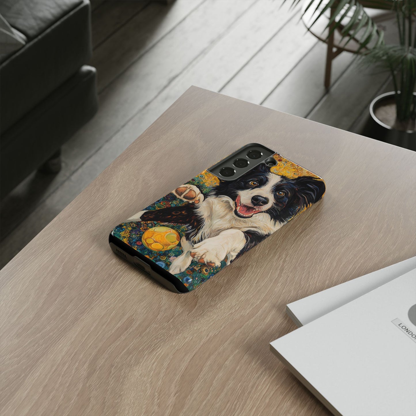 Border Collie Phone Case, Tough Cases, Pet Gifts, Customized Dog Accessories, Dog Mom Gift, Colorful Animal Artwork