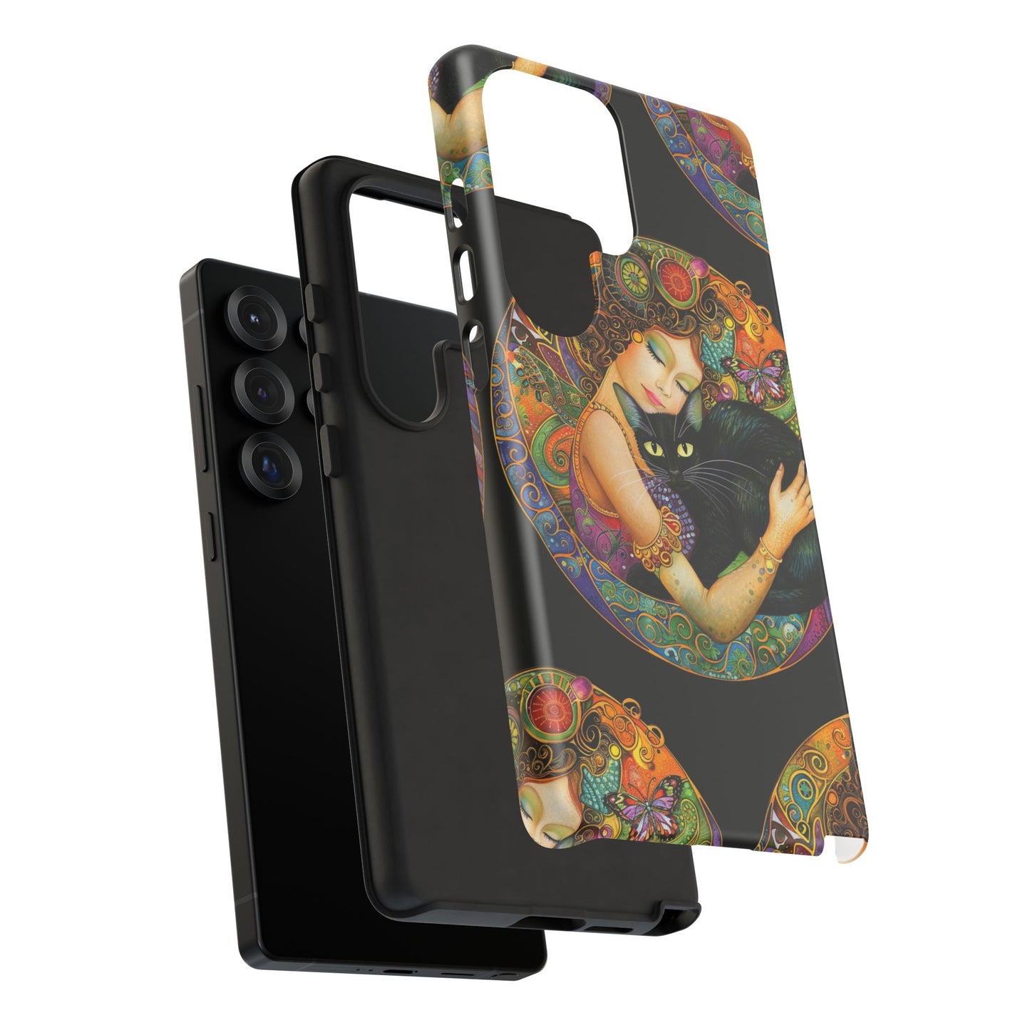 Tough Cases Phone Case, Colorful Protective Cover for Cat Lovers, Trendy Gift for Birthdays, Unique Art Phone Accessories