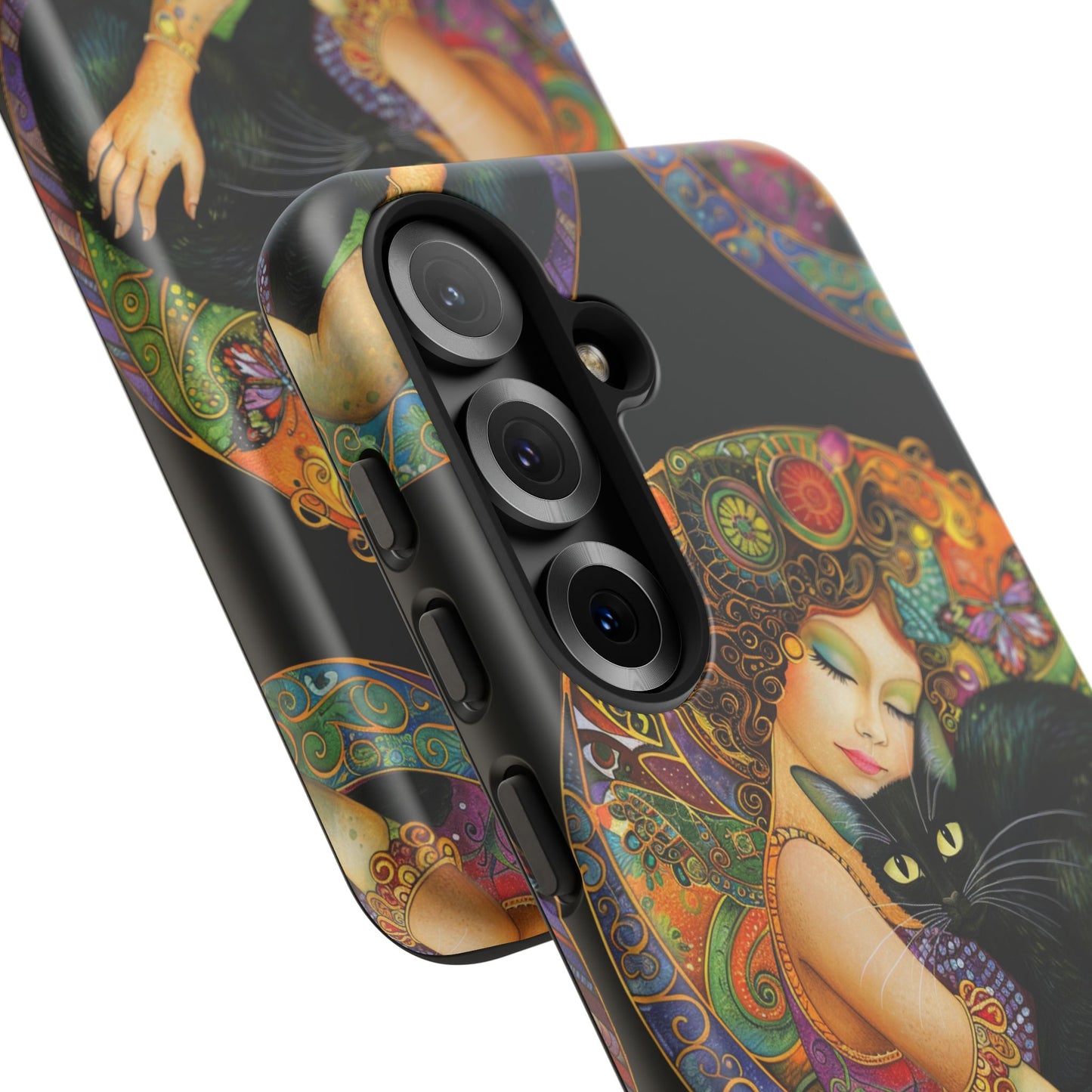Tough Cases Phone Case, Colorful Protective Cover for Cat Lovers, Trendy Gift for Birthdays, Unique Art Phone Accessories