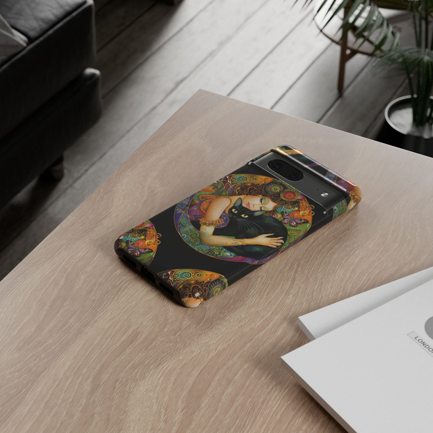 Tough Cases Phone Case, Colorful Protective Cover for Cat Lovers, Trendy Gift for Birthdays, Unique Art Phone Accessories
