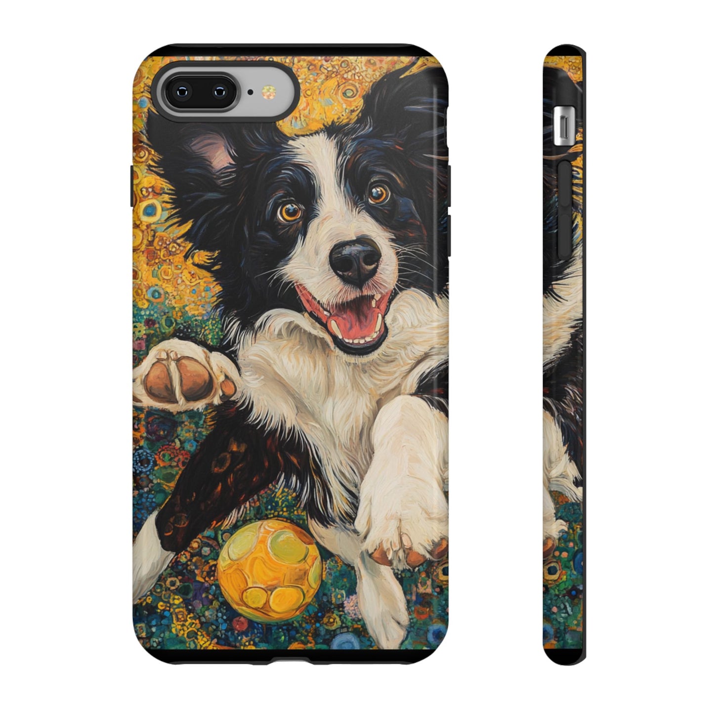 Border Collie Phone Case, Tough Cases, Pet Gifts, Customized Dog Accessories, Dog Mom Gift, Colorful Animal Artwork