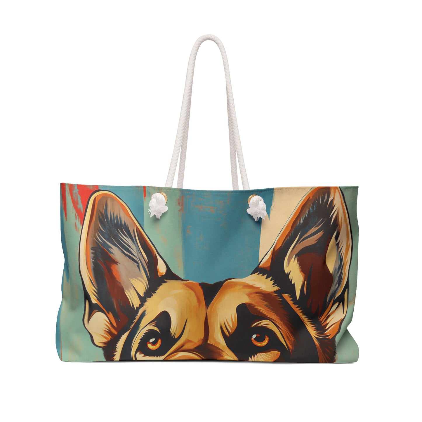 German Shepherd Weekender Bag Pop Art Dog Travel Tote for Pet Lovers