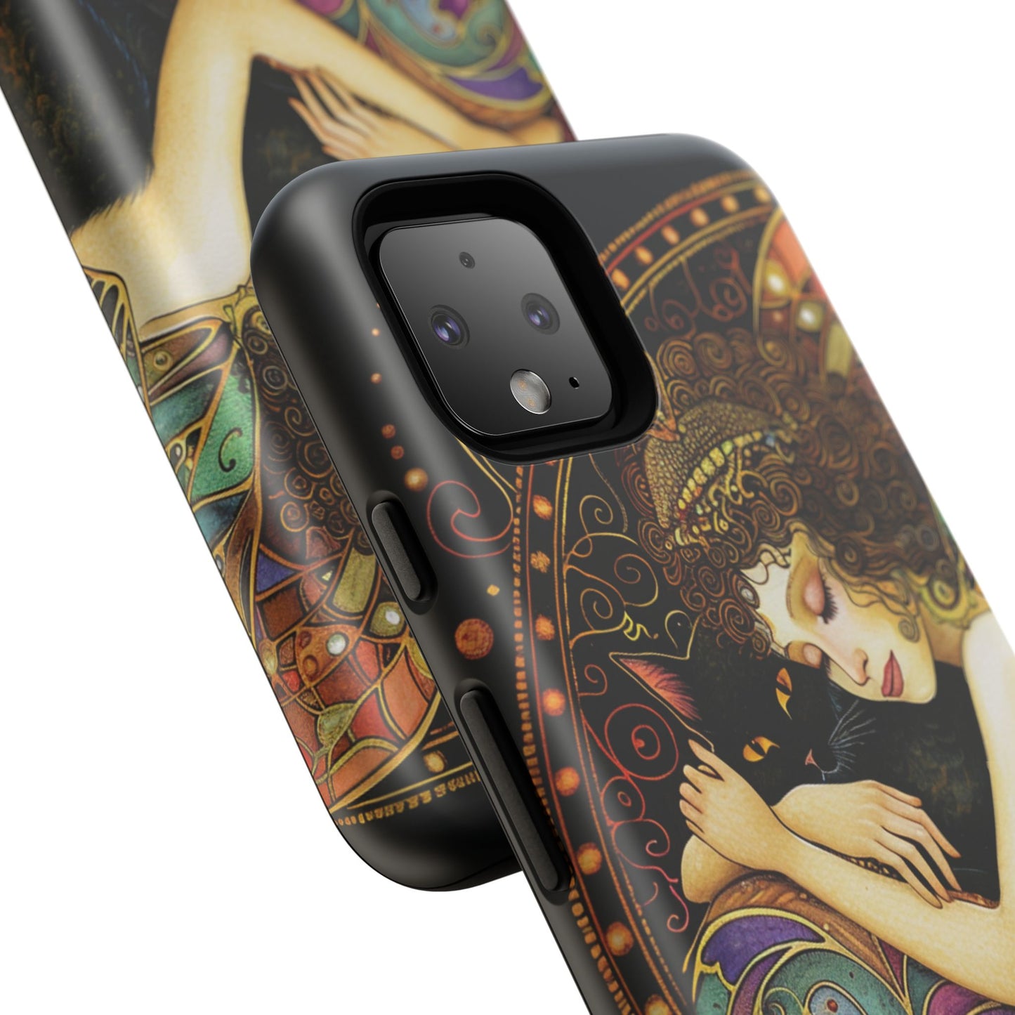 Artistic Phone Case for Cat Lovers, Tough Cases with Enchanting Design, Unique Gift for Birthdays, Holidays, and Celebrations