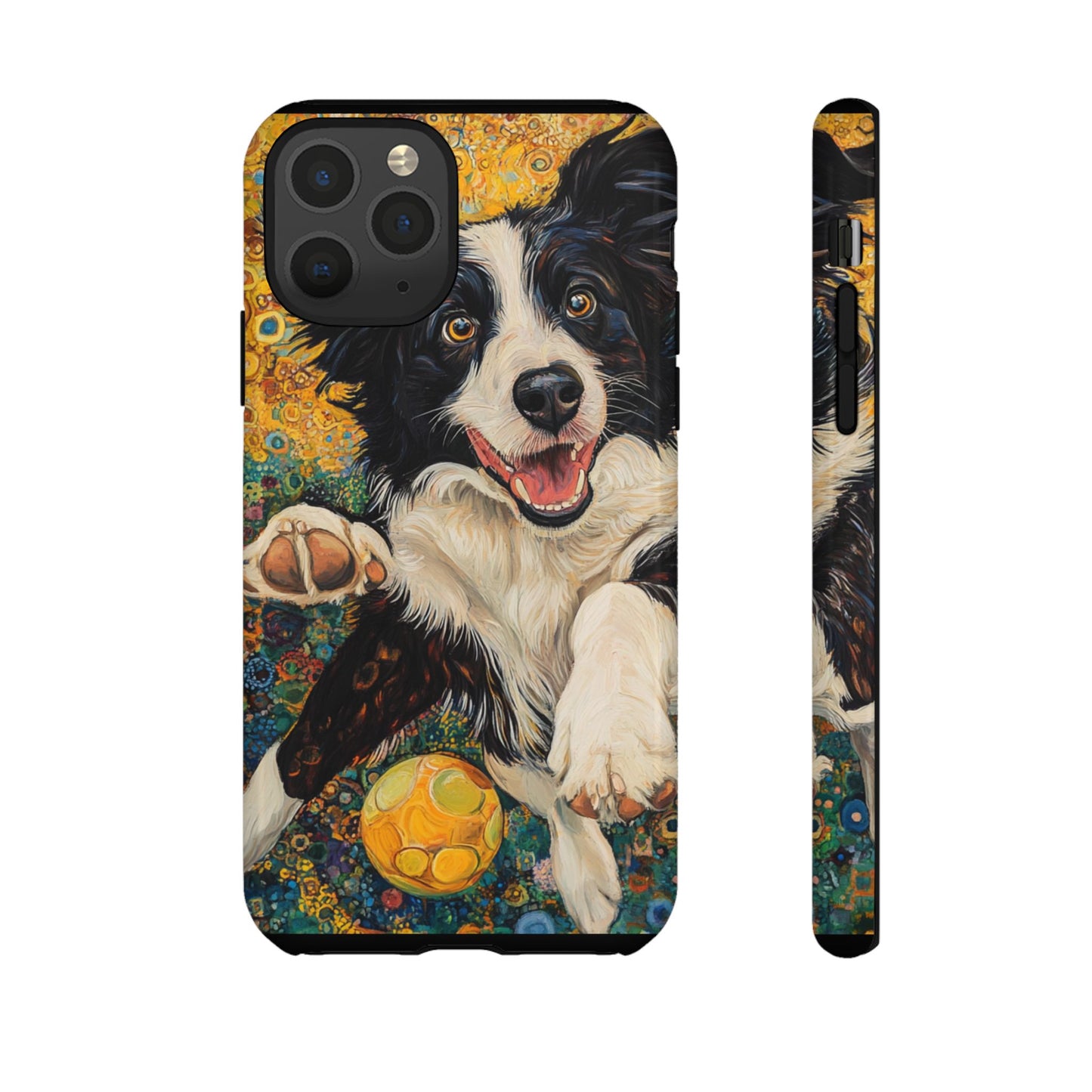 Border Collie Phone Case, Tough Cases, Pet Gifts, Customized Dog Accessories, Dog Mom Gift, Colorful Animal Artwork