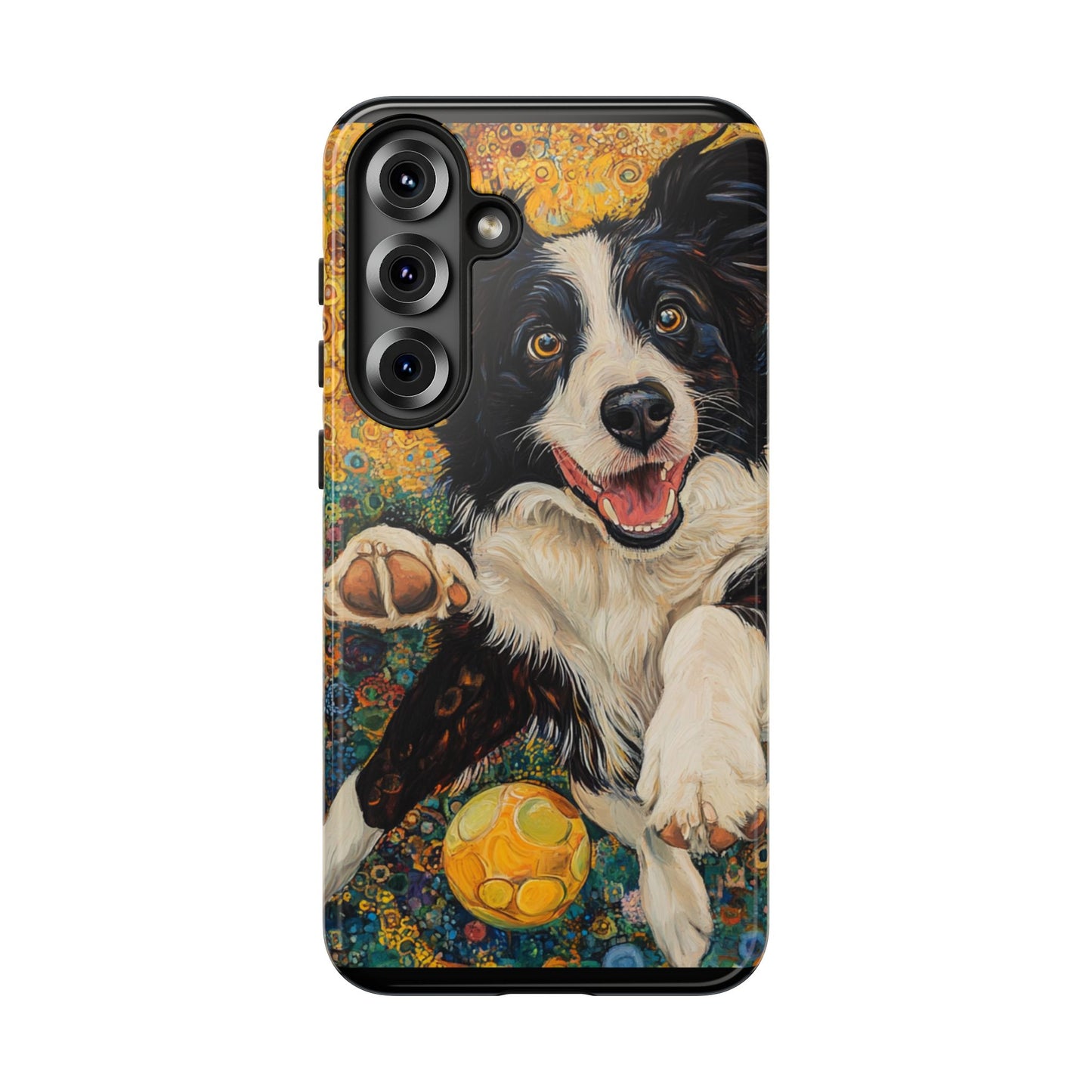Border Collie Phone Case, Tough Cases, Pet Gifts, Customized Dog Accessories, Dog Mom Gift, Colorful Animal Artwork