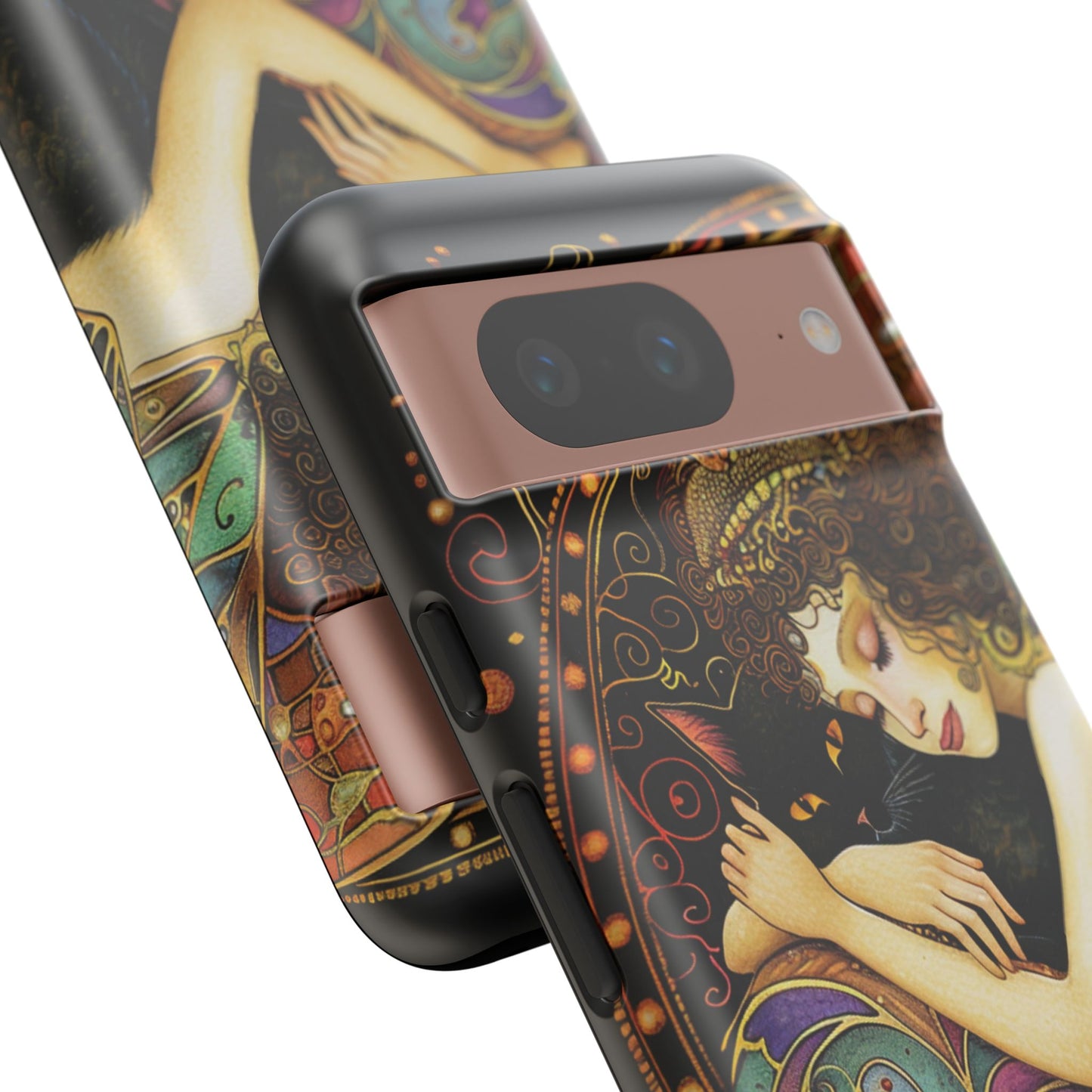 Artistic Phone Case for Cat Lovers, Tough Cases with Enchanting Design, Unique Gift for Birthdays, Holidays, and Celebrations