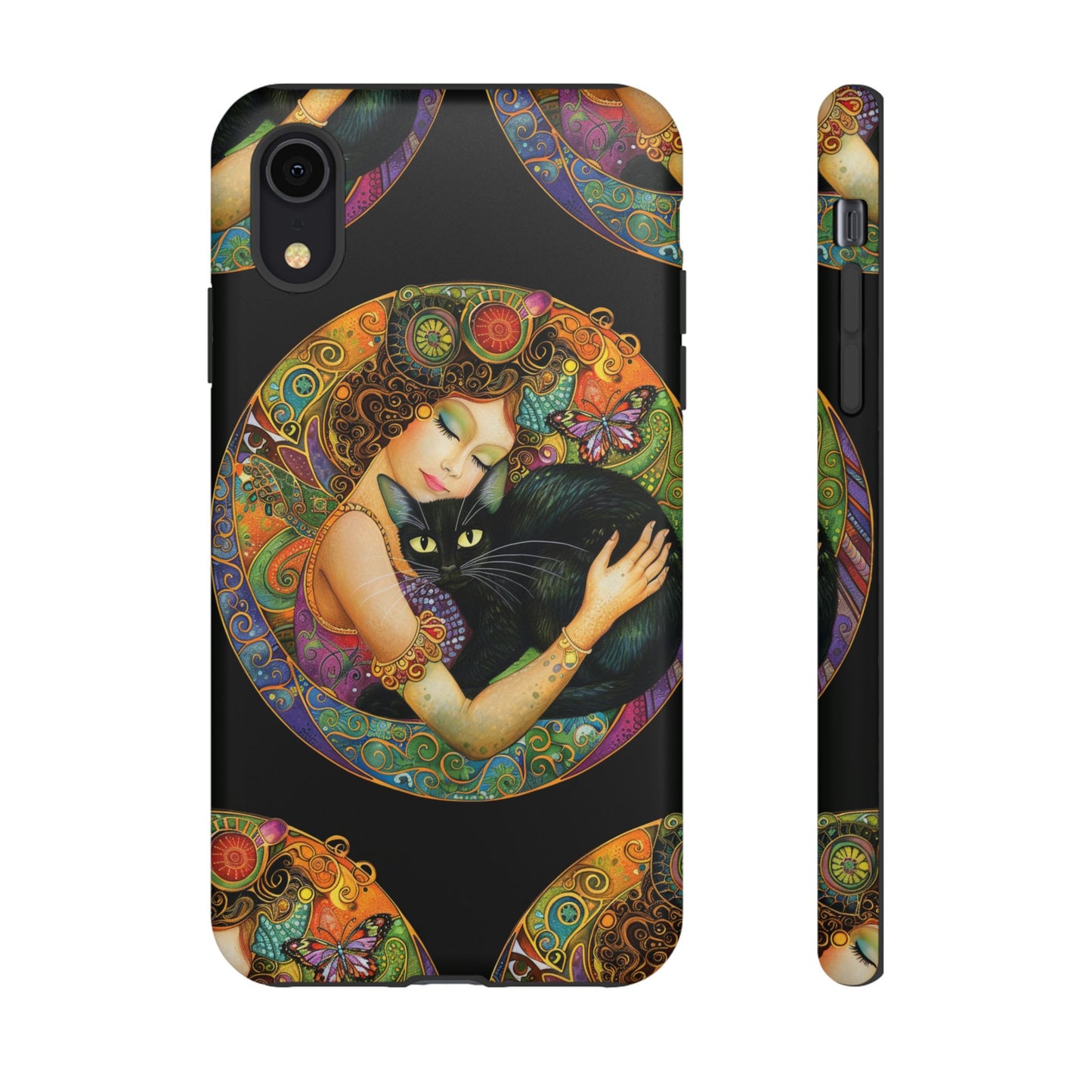 Tough Cases Phone Case, Colorful Protective Cover for Cat Lovers, Trendy Gift for Birthdays, Unique Art Phone Accessories
