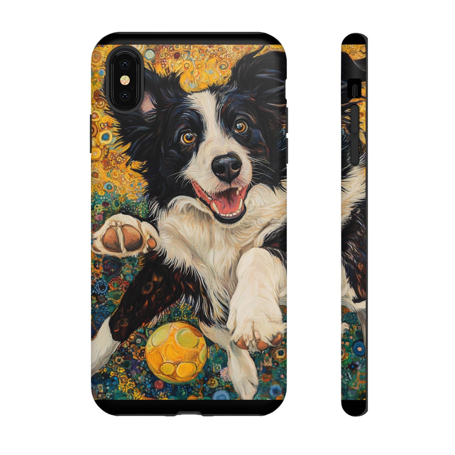 Border Collie Phone Case, Tough Cases, Pet Gifts, Customized Dog Accessories, Dog Mom Gift, Colorful Animal Artwork