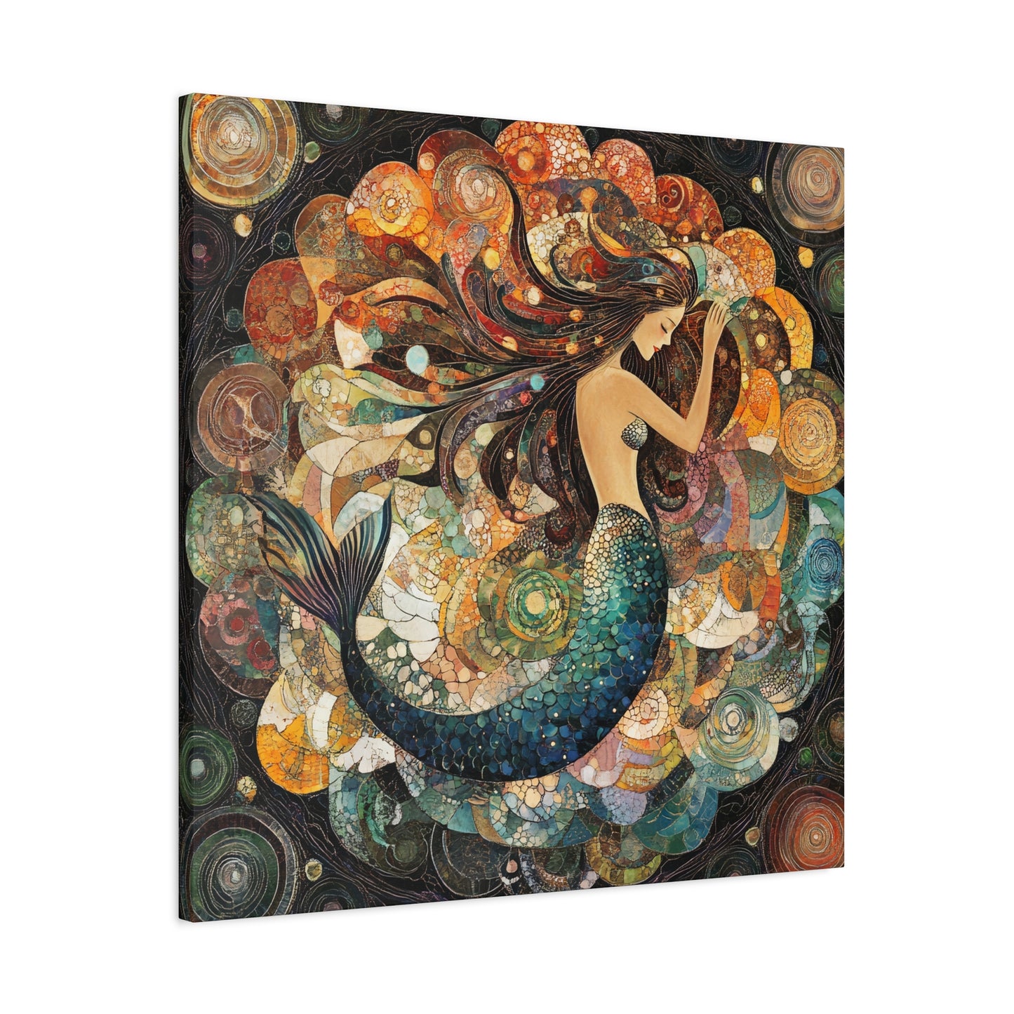 Mermaid Art Print, Canvas Wall Decor, Ocean-Themed Home Decor, Unique Gift for Mermaid Lovers, Nautical Wall Art, Coastal Decor