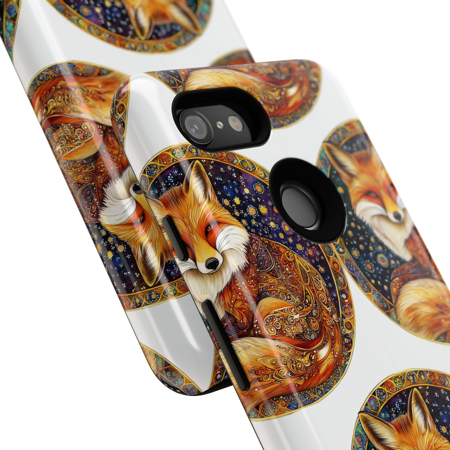 Artistic Fox Phone Case, Tough Phone Cover, Unique Gift for Animal Lovers, Stylish Tech Accessory, Nature-Inspired Decor