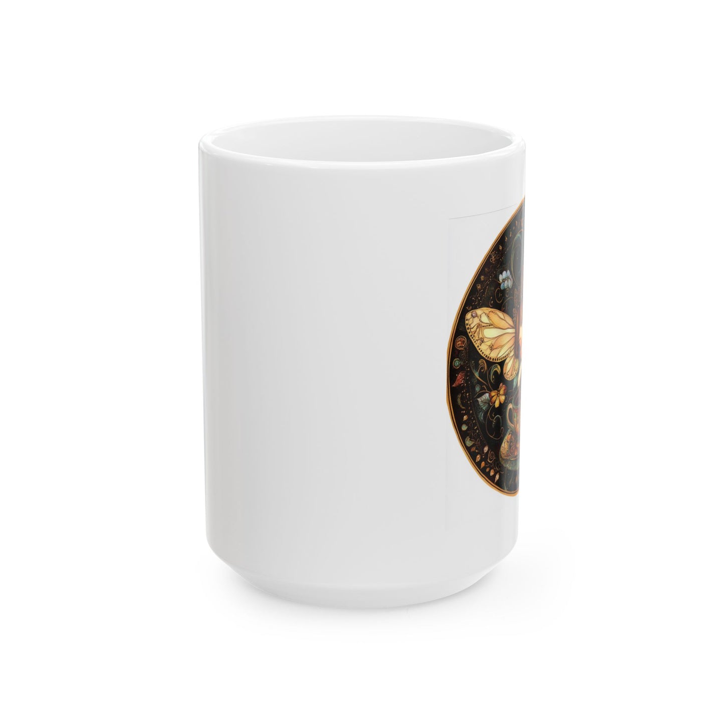 Whimsical Nature-Inspired Ceramic Mug
