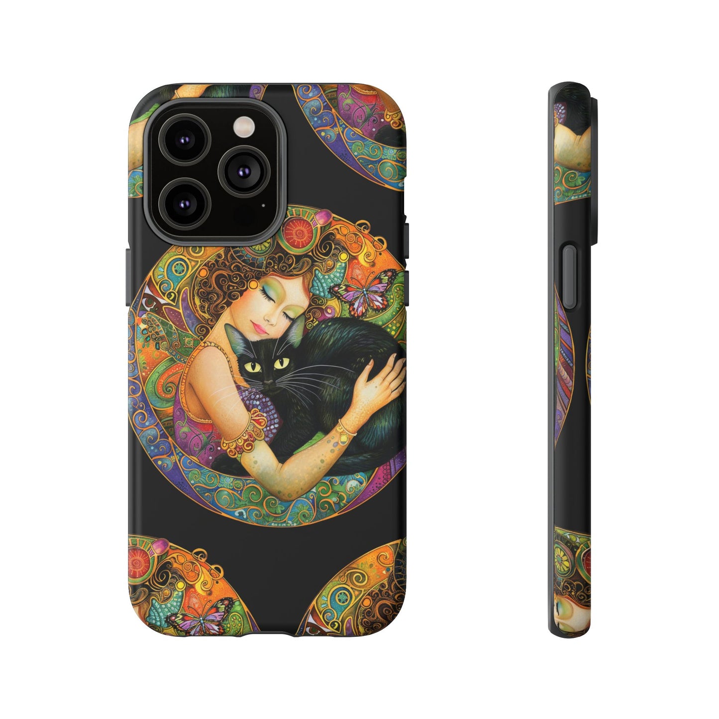 Tough Cases Phone Case, Colorful Protective Cover for Cat Lovers, Trendy Gift for Birthdays, Unique Art Phone Accessories