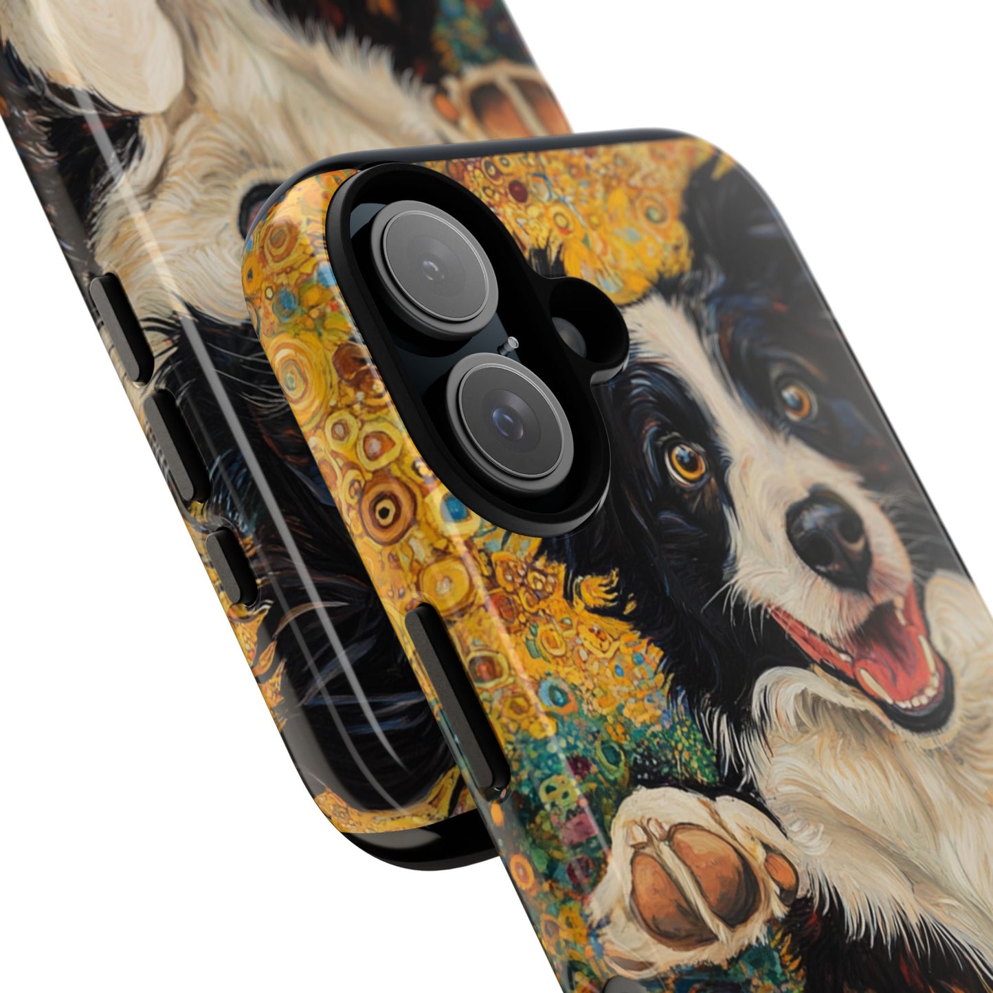 Border Collie Phone Case, Tough Cases, Pet Gifts, Customized Dog Accessories, Dog Mom Gift, Colorful Animal Artwork
