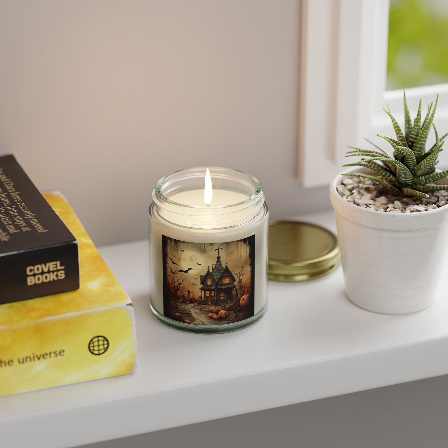Halloween Haunted House Scented Candle | Spooky Home Decor, Gifts for Fall, Aromatherapy Candle, Unique Candle for Halloween