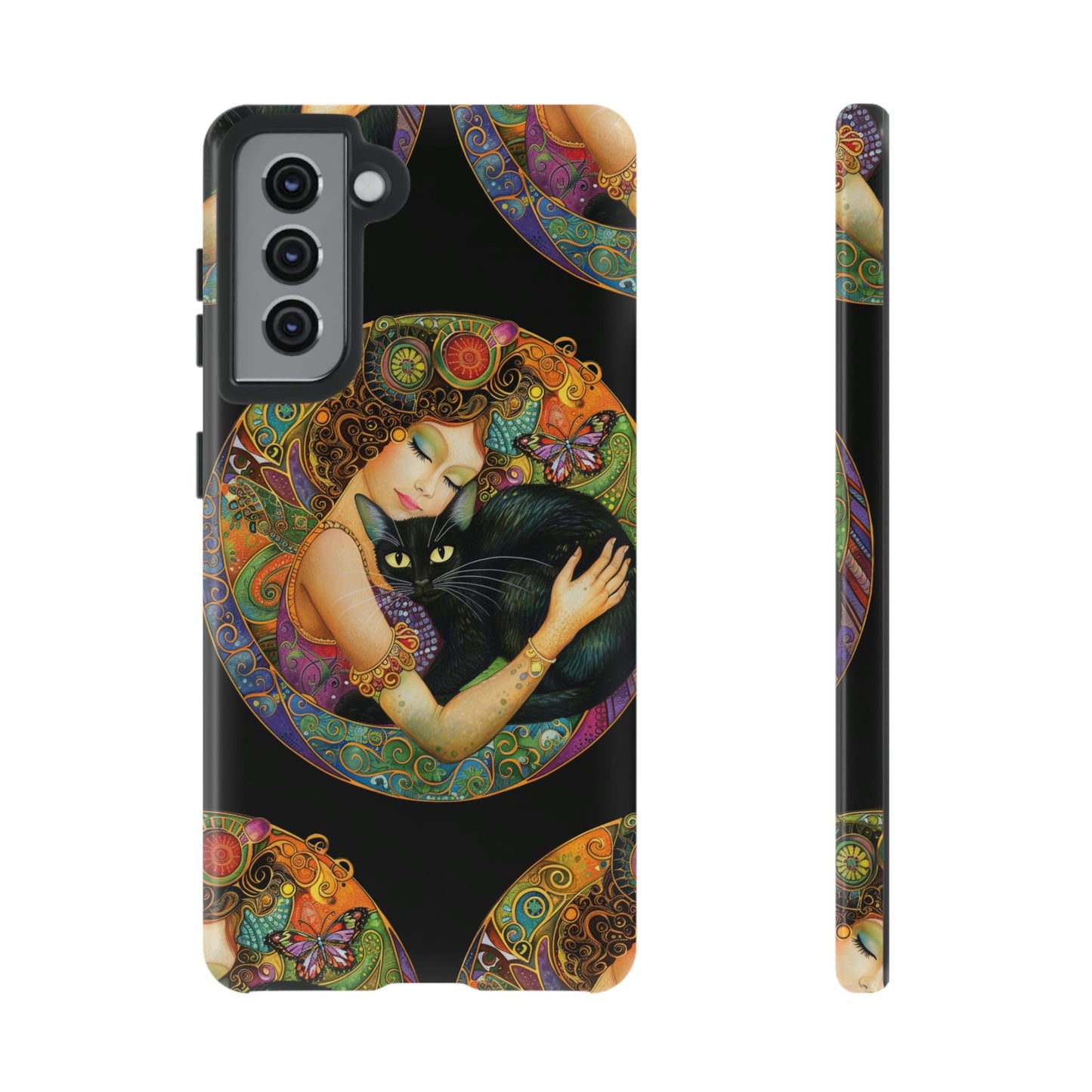 Tough Cases Phone Case, Colorful Protective Cover for Cat Lovers, Trendy Gift for Birthdays, Unique Art Phone Accessories