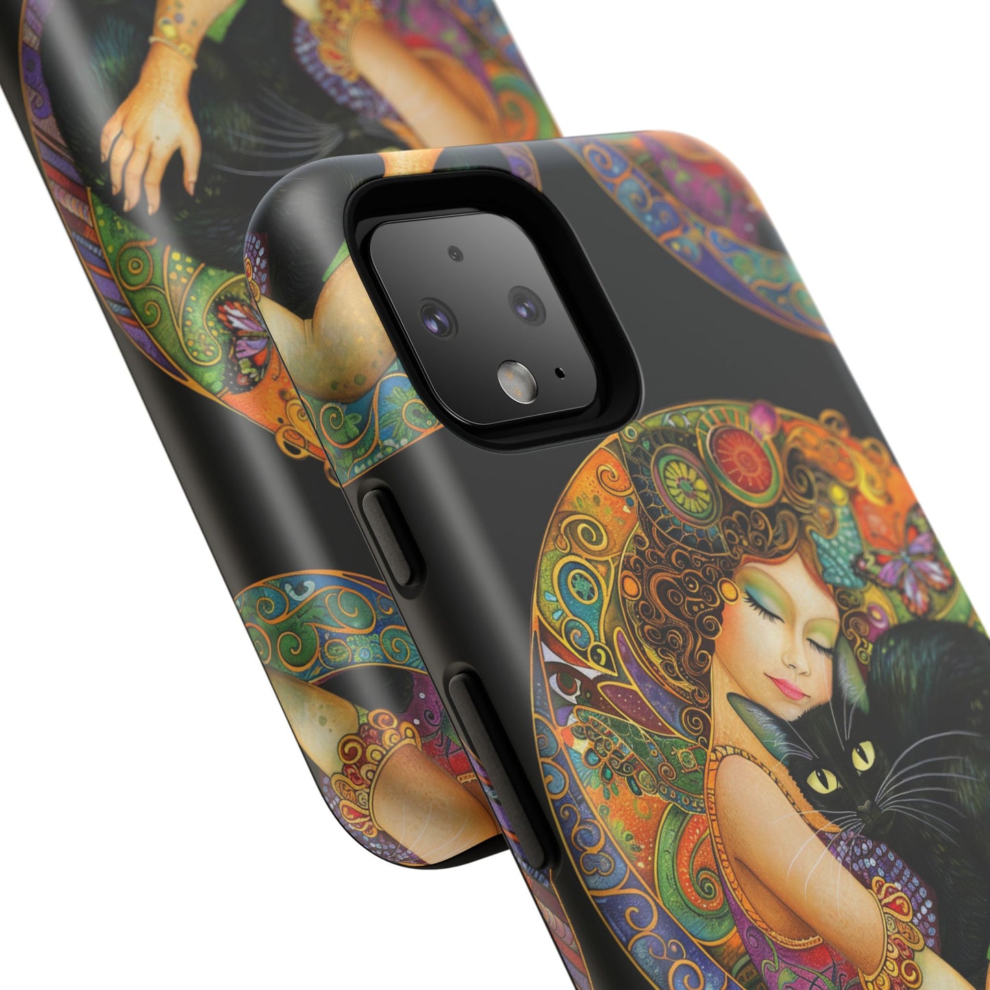 Tough Cases Phone Case, Colorful Protective Cover for Cat Lovers, Trendy Gift for Birthdays, Unique Art Phone Accessories