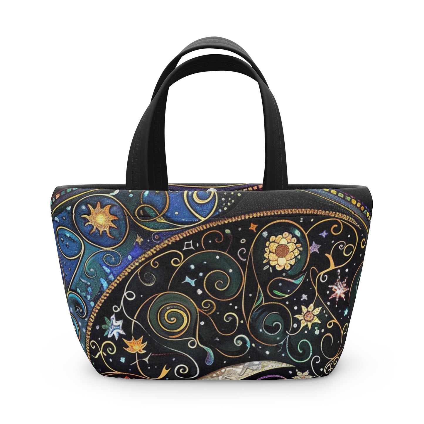 Cosmic Pattern Lunch Bag | Stylish Tote for Lunches, Picnics, Travel, Birthday Gift, Eco-Friendly Bag