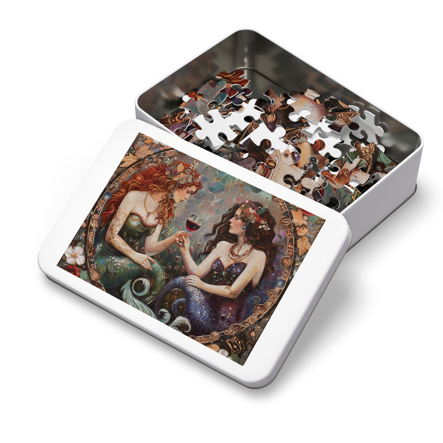 Mermaids in Paris jigsaw puzzle, Mermaid Jigsaw Puzzles