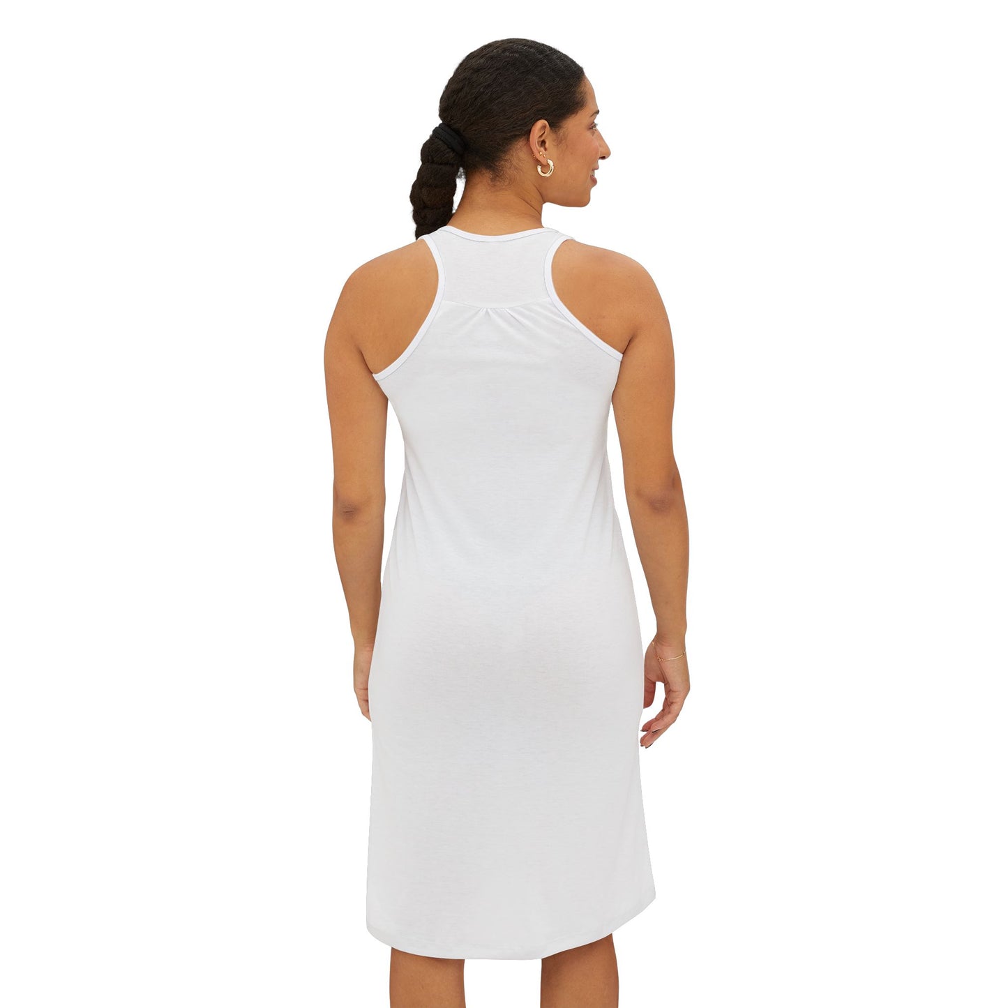 Geisha Cat Women’s Racerback Dress with Cat Design | Summer Fashion, Casual Dress, Beachwear, Festival Attire, Unique Gift