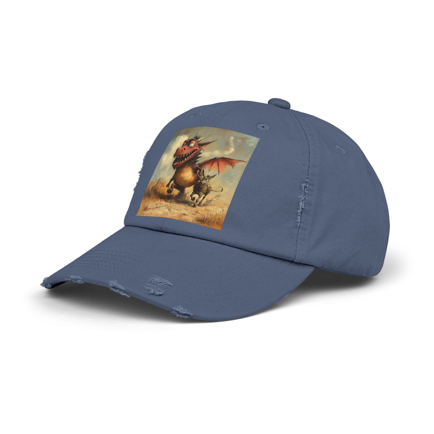 Playful Dragon Ass Distressed Cap | Unisex Cap, Casual, Gift for Fantasy Lovers, Birthday Gift, Festival Attire
