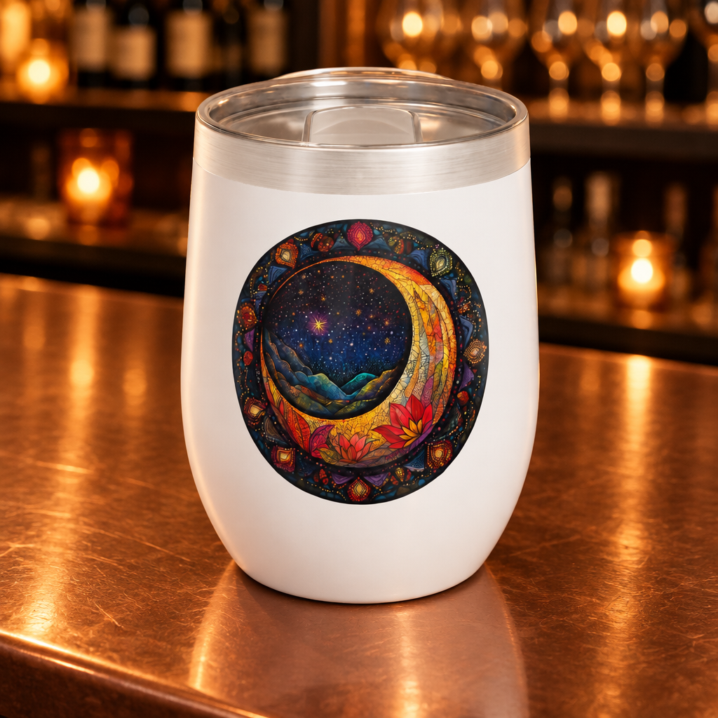 Boho Moon Chill Wine Tumbler