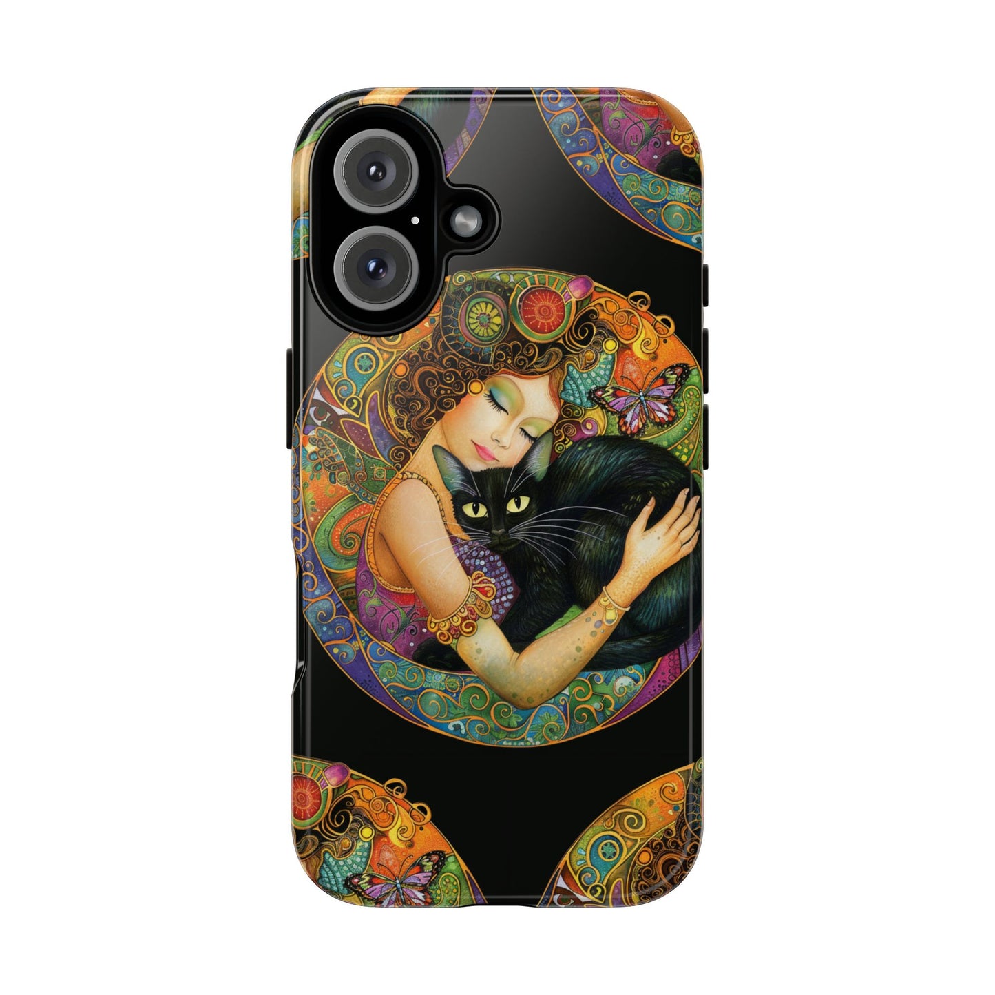 Tough Cases Phone Case, Colorful Protective Cover for Cat Lovers, Trendy Gift for Birthdays, Unique Art Phone Accessories