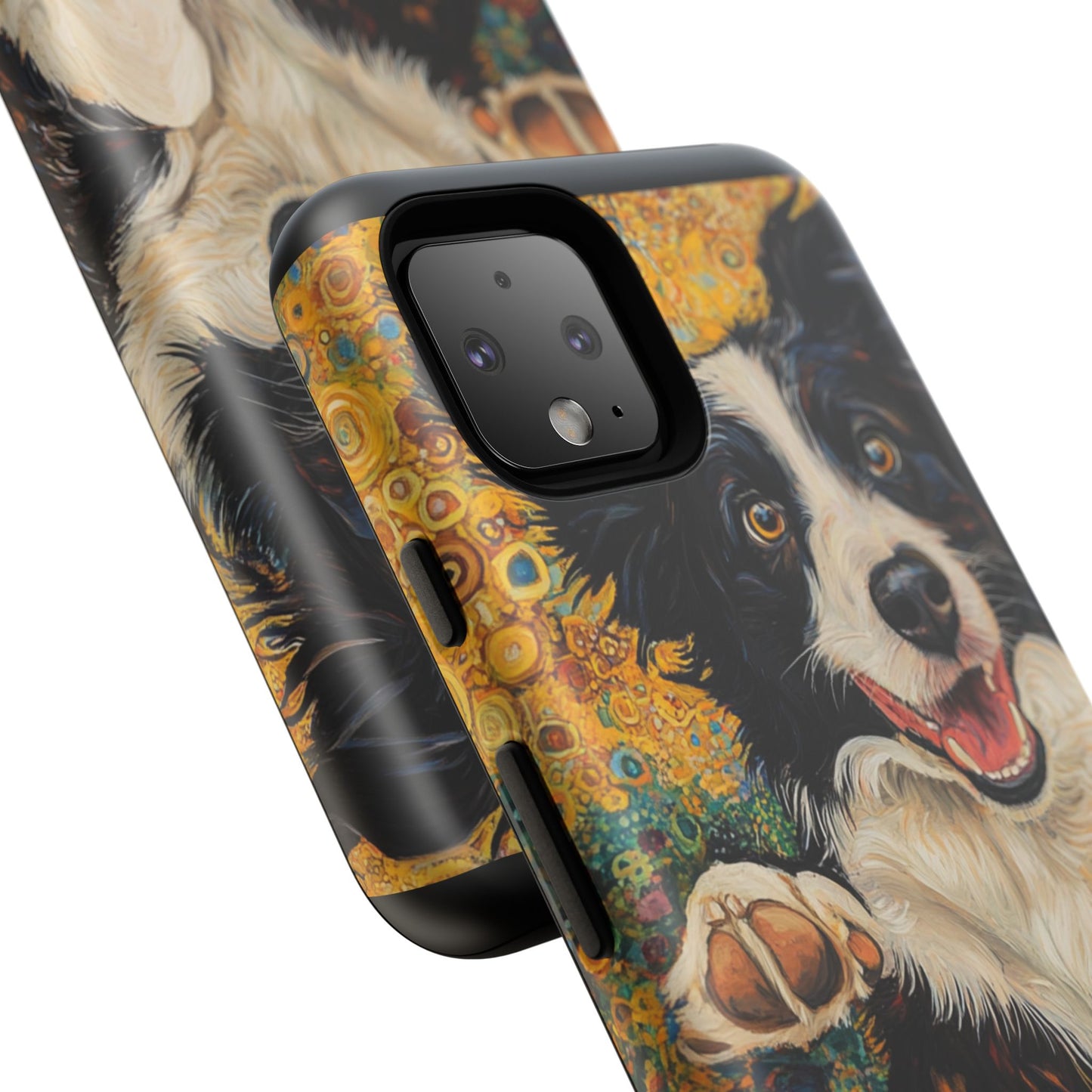 Border Collie Phone Case, Tough Cases, Pet Gifts, Customized Dog Accessories, Dog Mom Gift, Colorful Animal Artwork