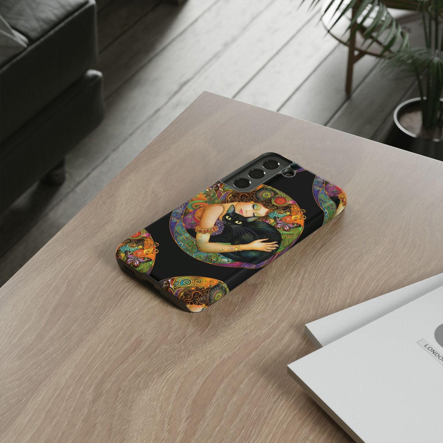 Tough Cases Phone Case, Colorful Protective Cover for Cat Lovers, Trendy Gift for Birthdays, Unique Art Phone Accessories